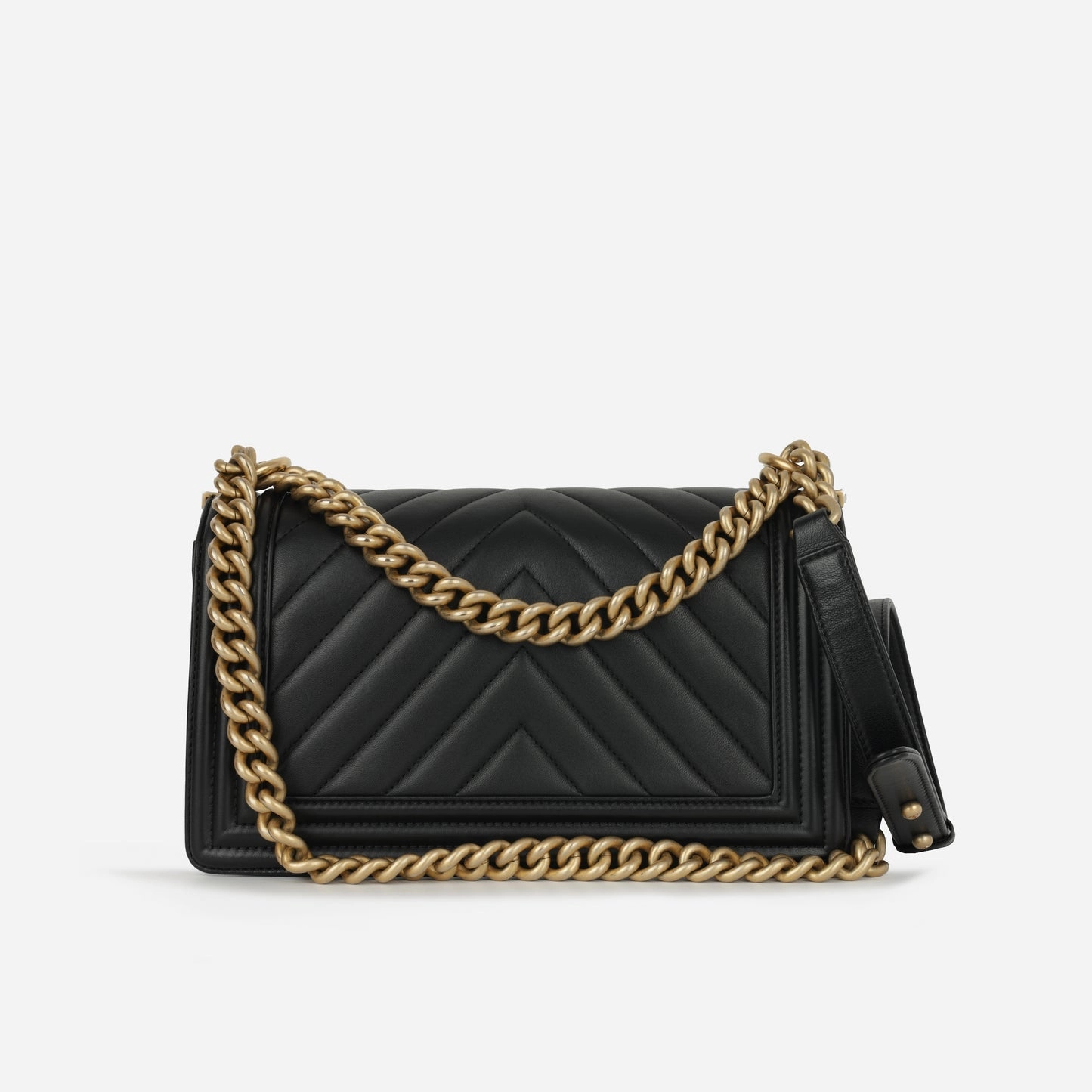 Chanel Chanel - Old Medium - Black Chevron Smooth Calfskin AGHW - 2017 - Pre-Loved