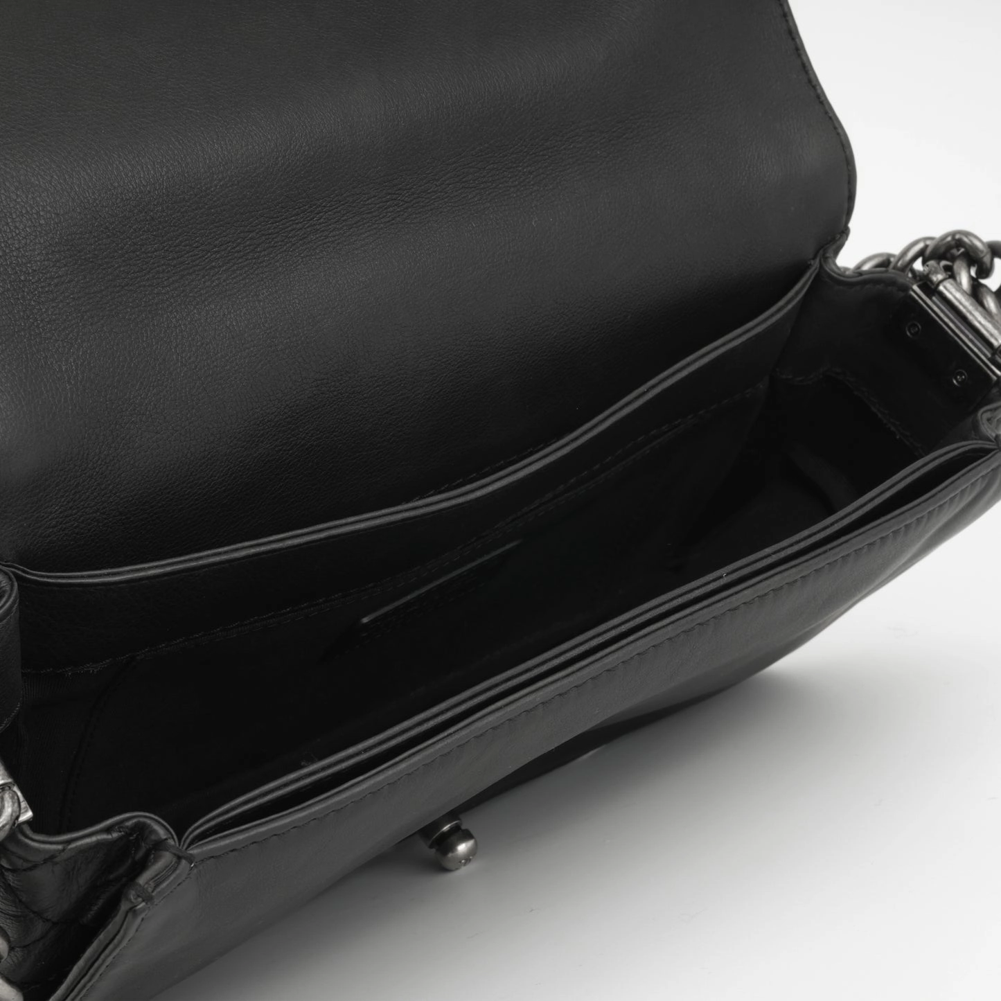 Chanel Chanel - Old Medium Boy Bag Reverso - Black Lambskin RHW - 2014- Pre-Loved