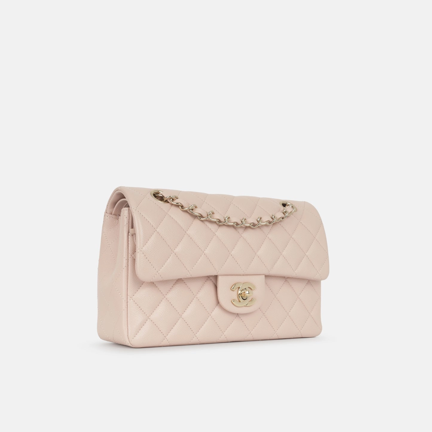 Chanel Chanel - Small Classic Flap Bag - Rose Claire Caviar CGHW - 2020 - Pre-Loved