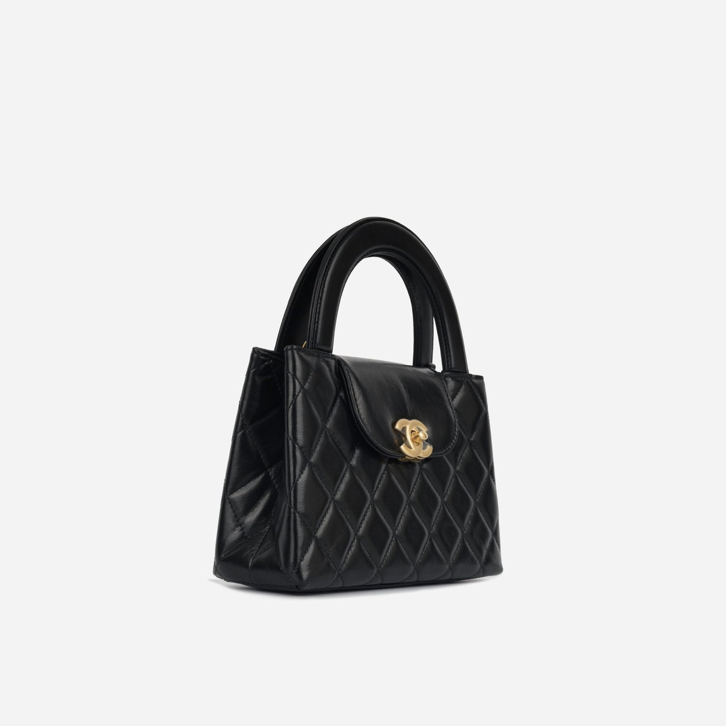 Chanel Chanel - Small Kelly Re-Edition - Black Shiny Aged Calfskin GHW - Brand New