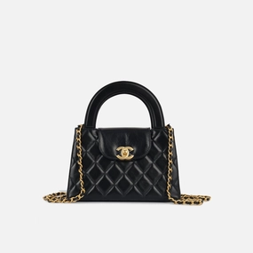 Chanel Chanel - Small Kelly Re-Edition - Black Shiny Aged Calfskin GHW - Brand New