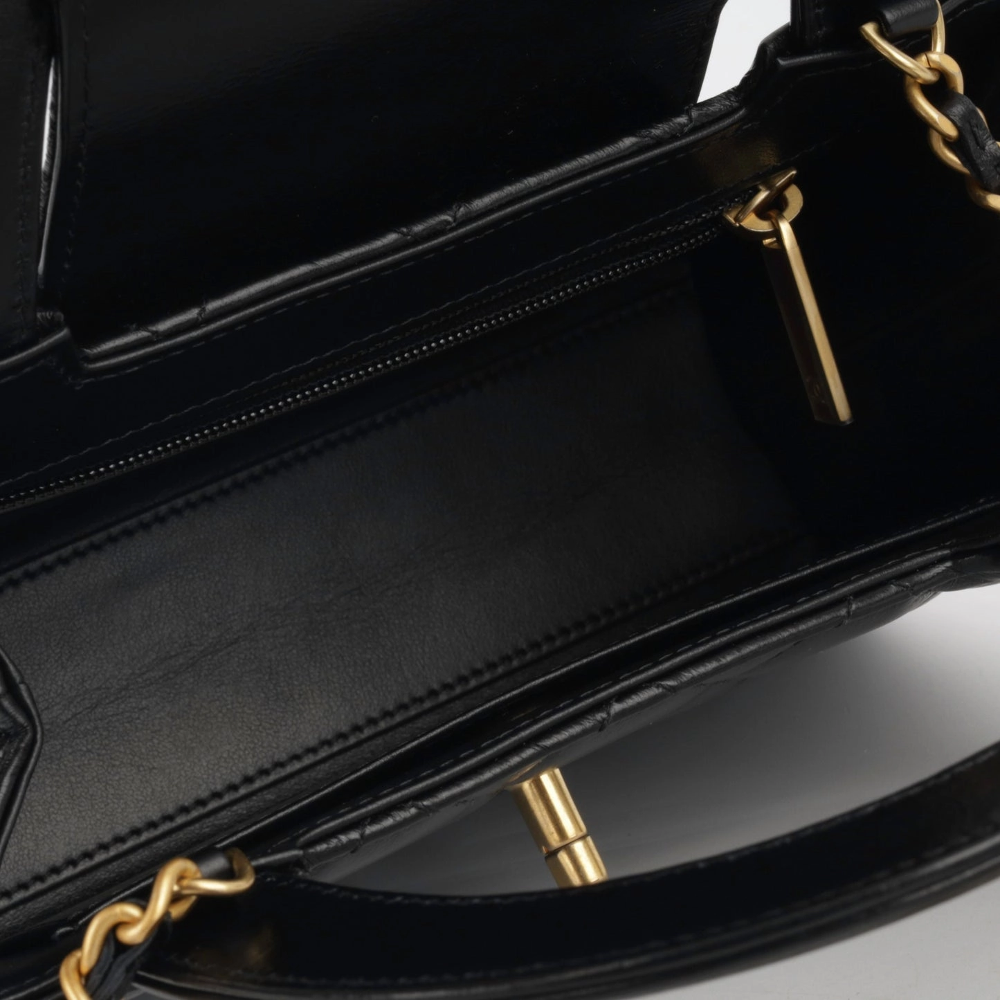 Chanel Chanel - Small Kelly Re-Edition - Black Shiny Aged Calfskin GHW - Brand New