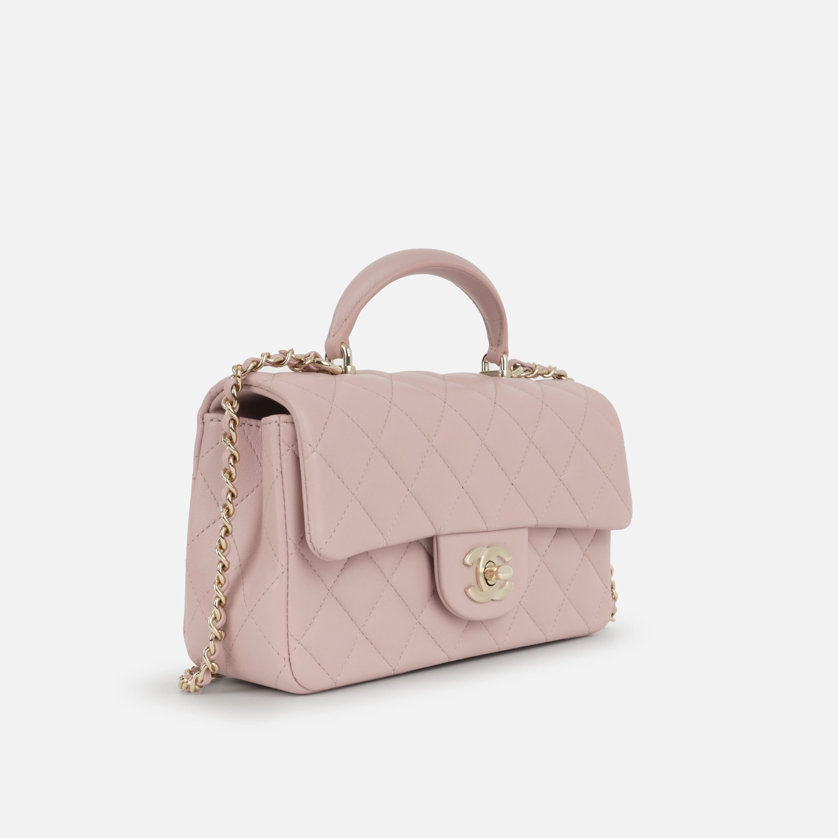 Chanel Chanel Mini Rectangular Top Handle - Light Mauve