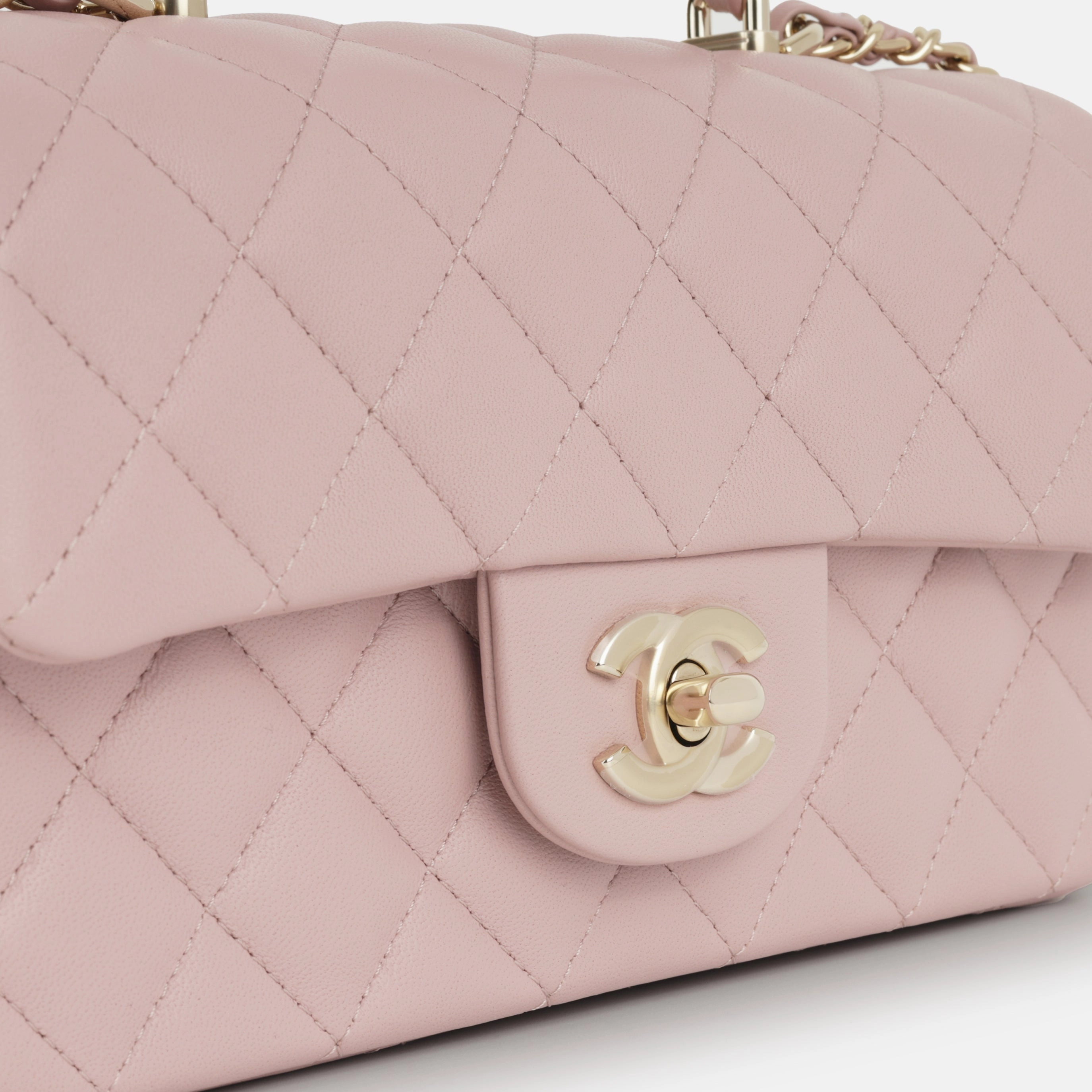 Chanel Chanel Mini Rectangular Top Handle - Light Mauve