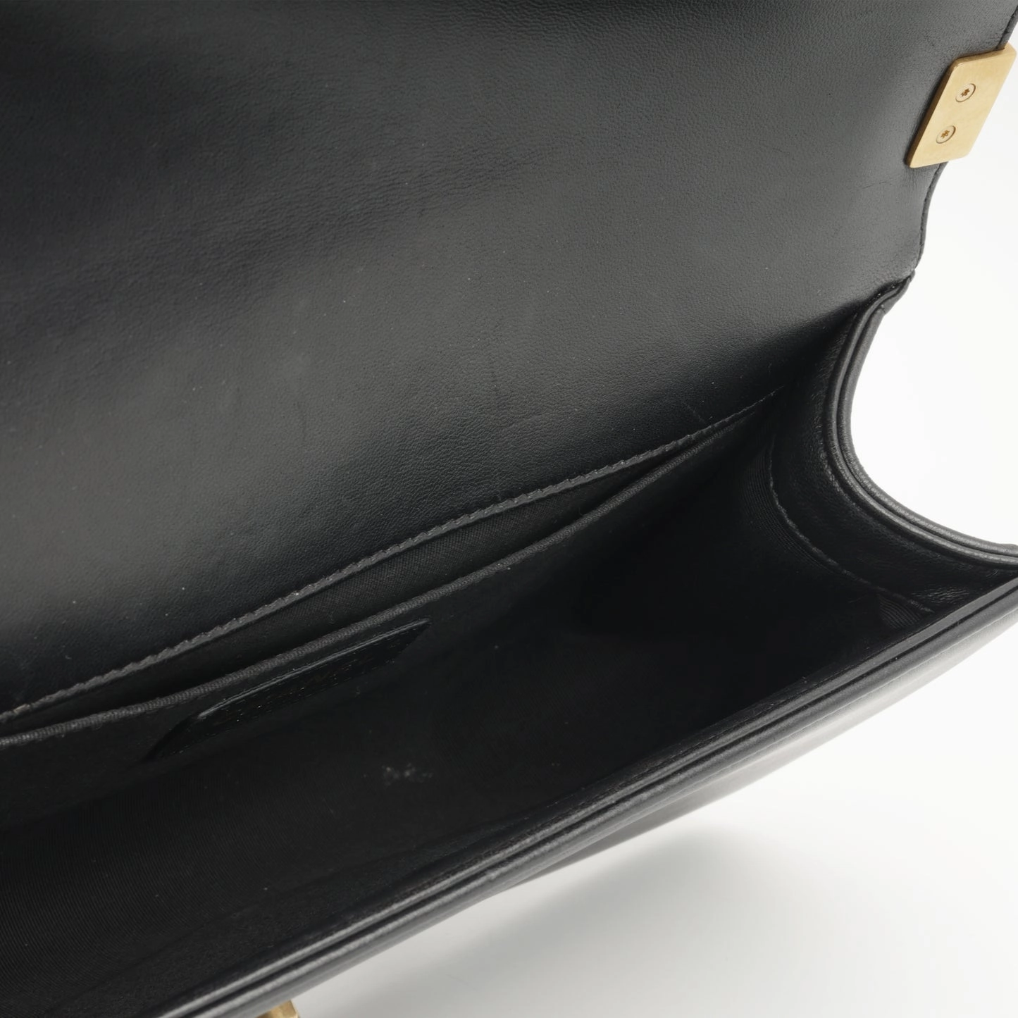 Chanel Chanel Old Medium Boy Bag - Black Lambskin GHW