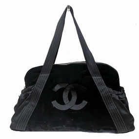 Chanel Coco Mark Velvet Tote Bag (Pre-Owned)
