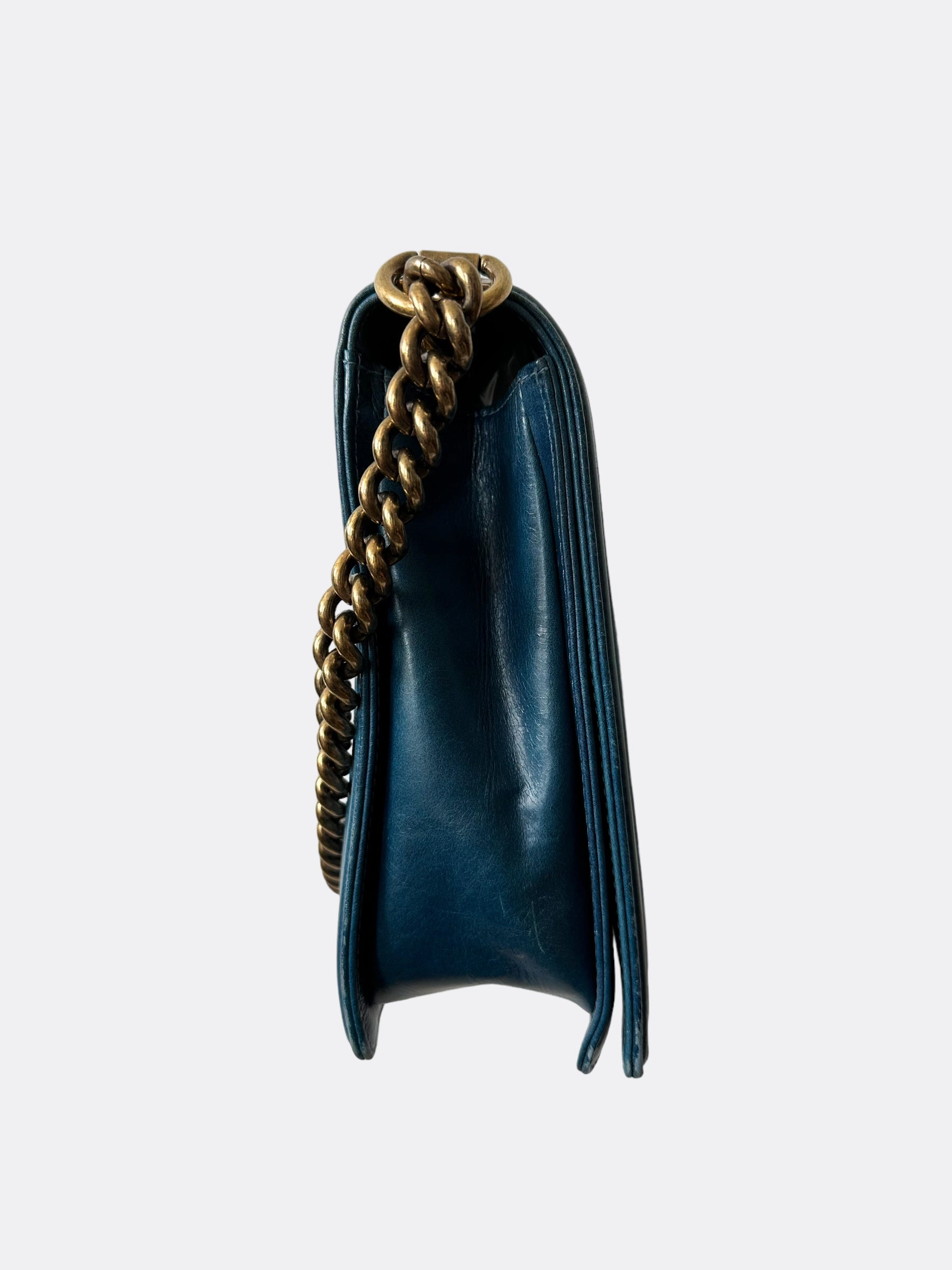 Chanel Dark Blue Jumbo Boy Bag