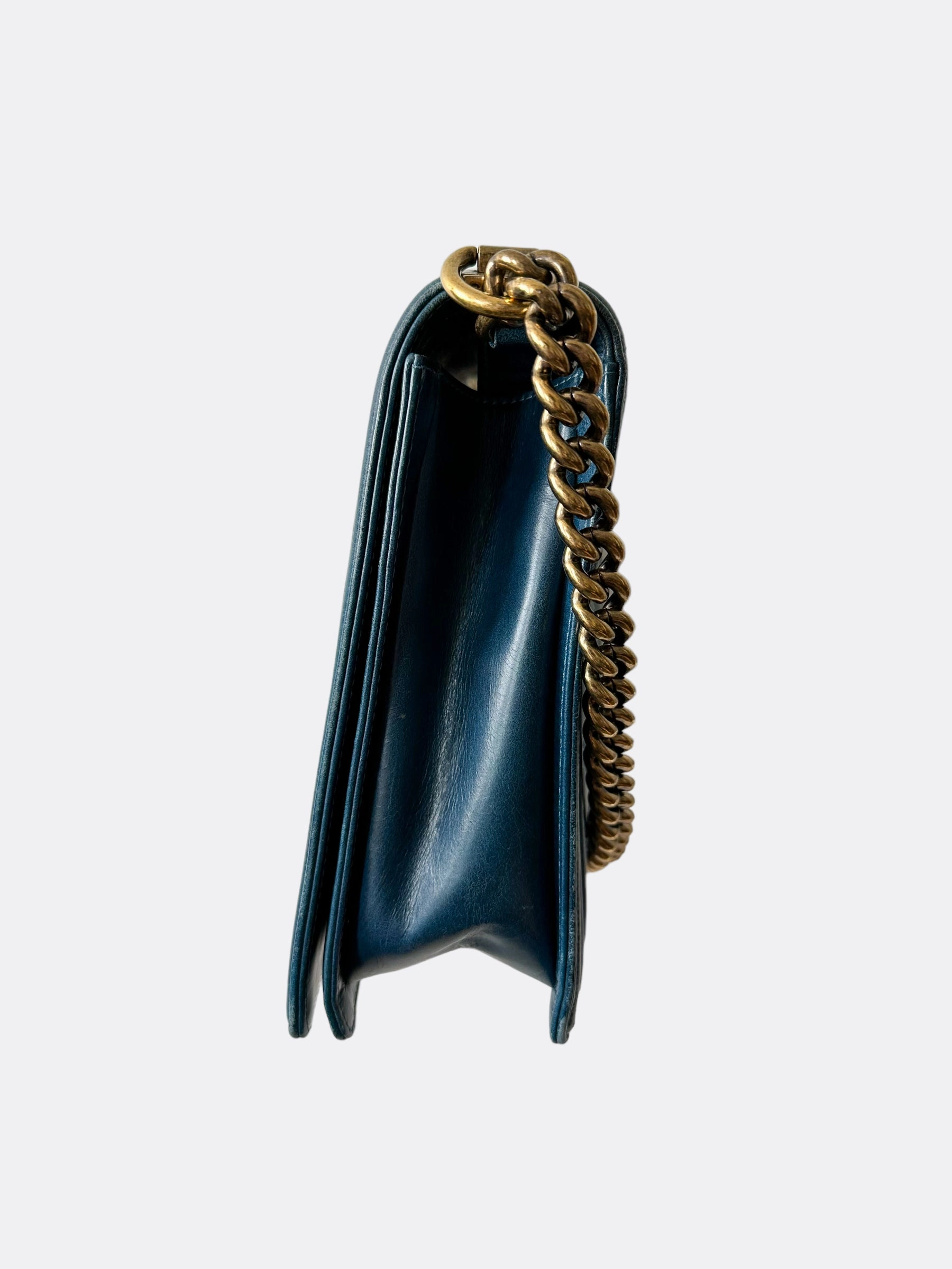 Chanel Dark Blue Jumbo Boy Bag