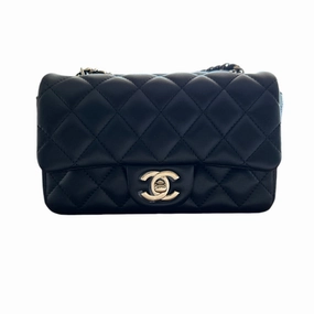 Chanel Extra Mini Rectangular Flap Bag - Black (NWT)