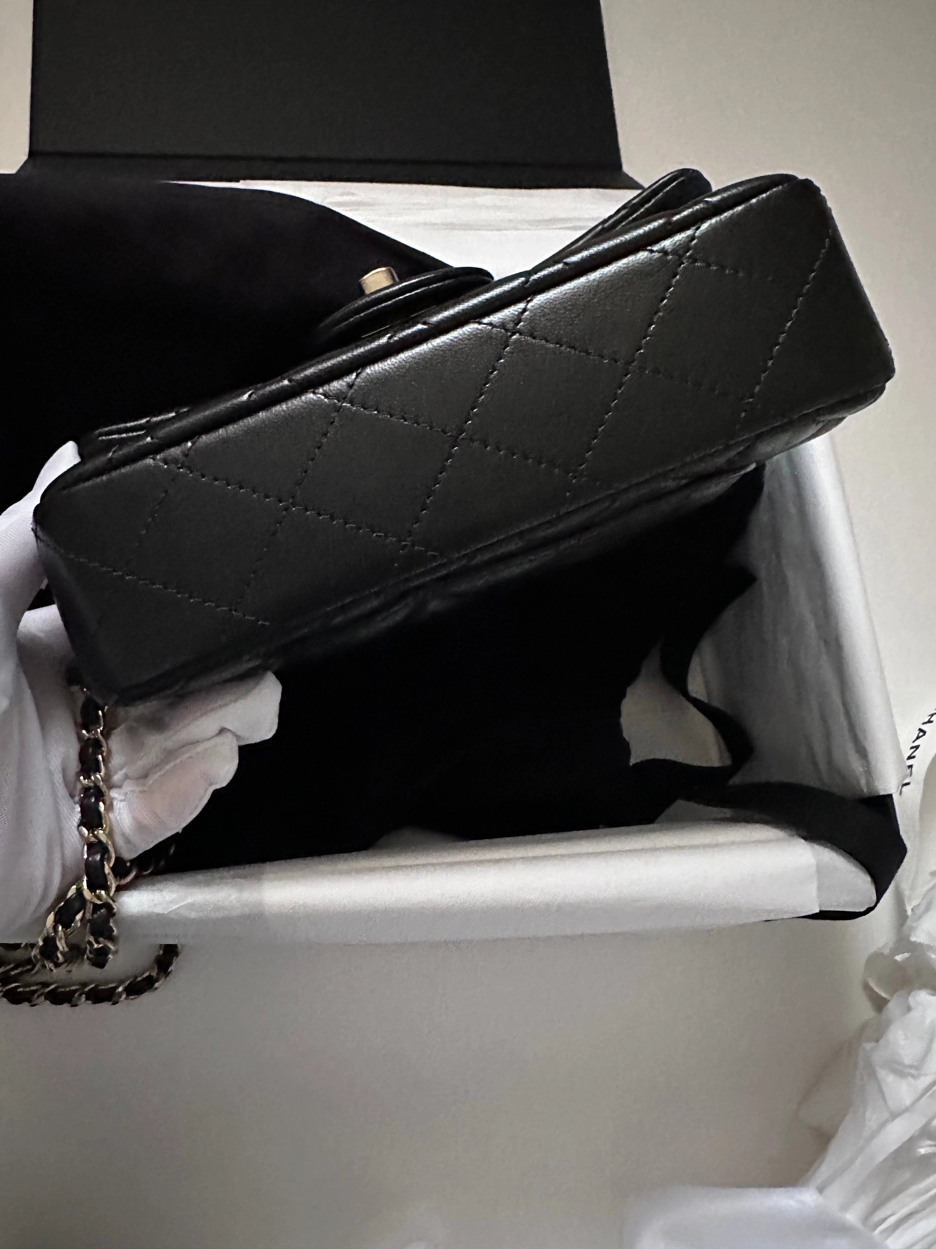 Chanel Extra Mini Rectangular Flap Bag - Black (NWT)