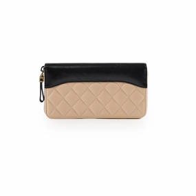 Chanel Gabrielle Zippy Wallet Beige/Black