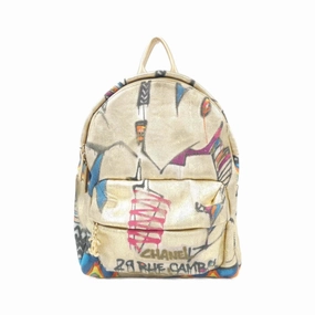 Chanel gold Cotton Leather Backpack (Pre-Owned)