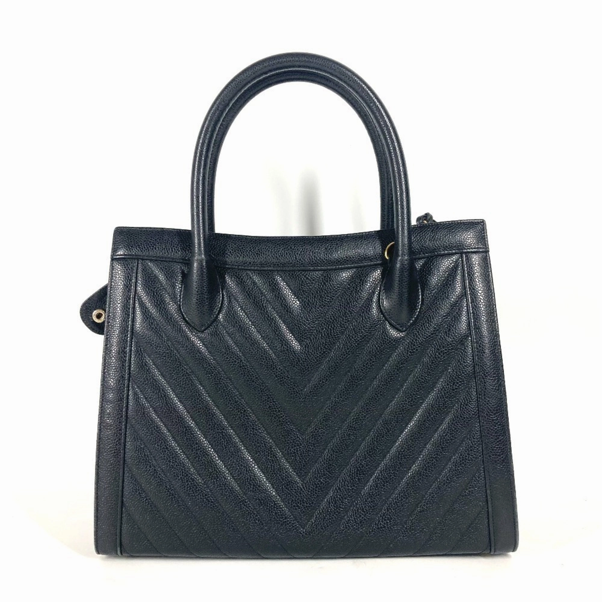 Chanel Grained Calfskin Handbag Tote Bag (Pre-Owned)
