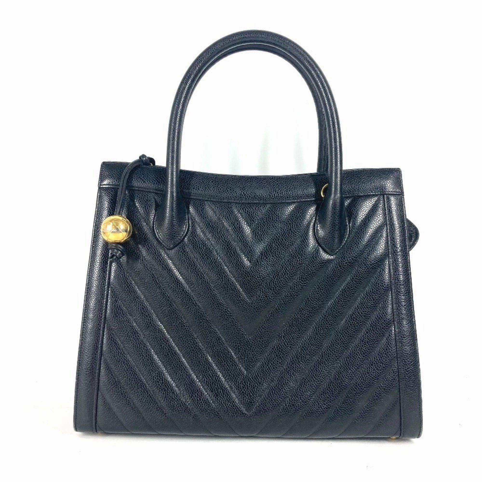 Chanel Grained Calfskin Handbag Tote Bag (Pre-Owned)