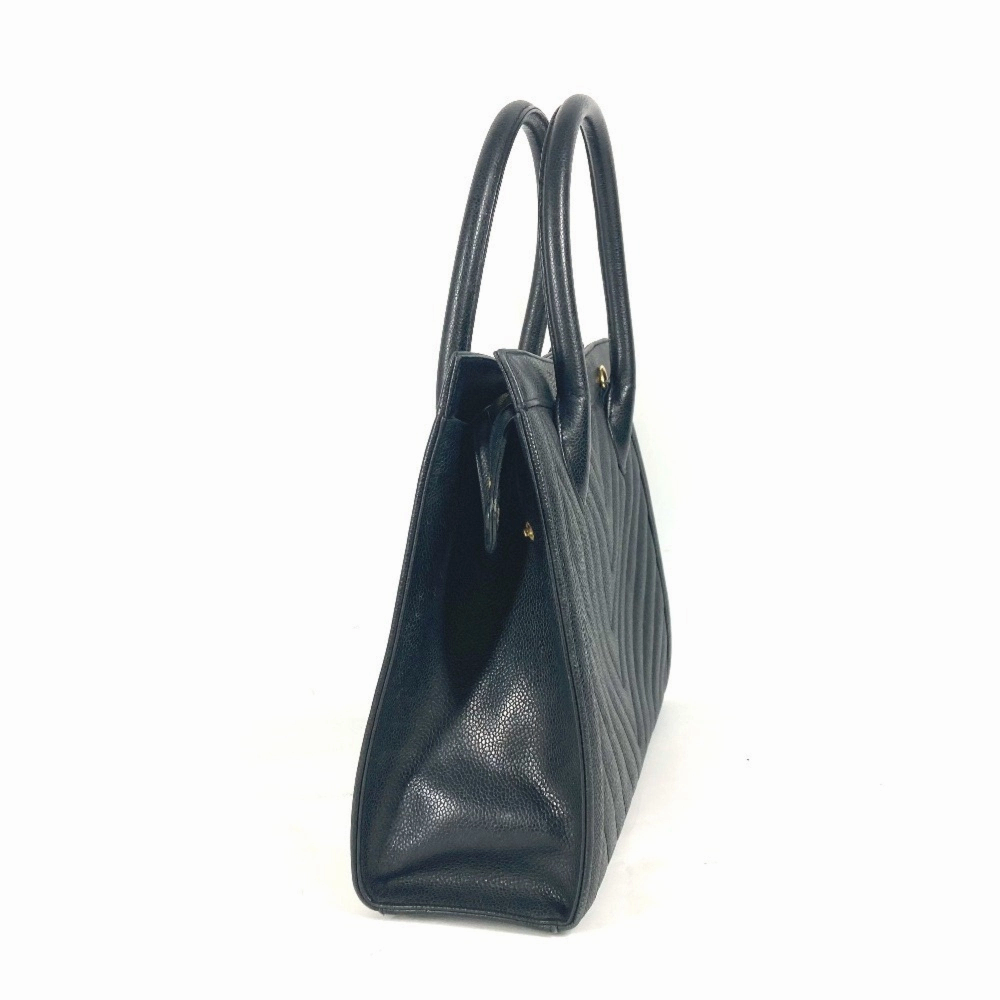 Chanel Grained Calfskin Handbag Tote Bag (Pre-Owned)