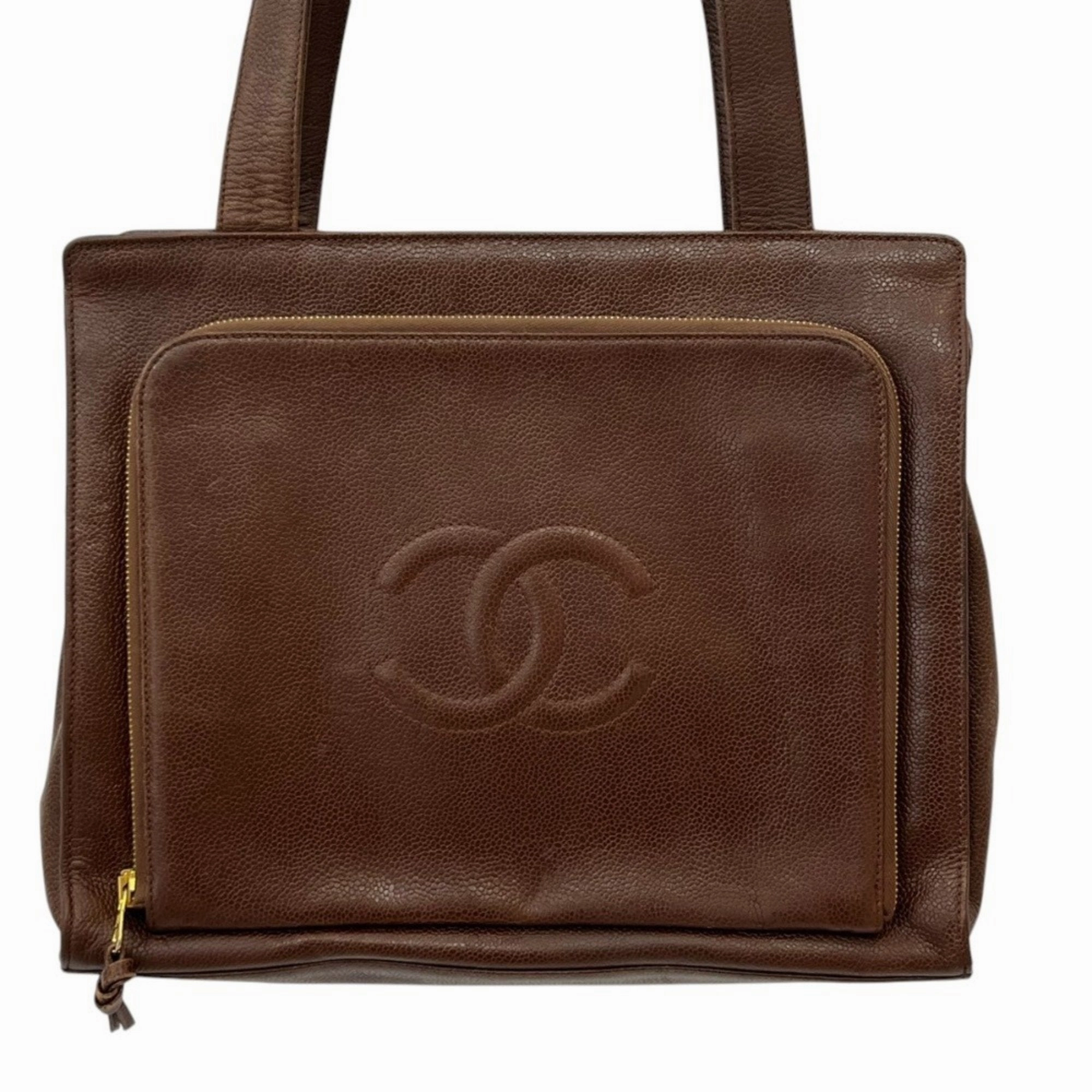 Chanel Grained Calfskin Shoulder Bag Tote Bag (Pre-Owned)