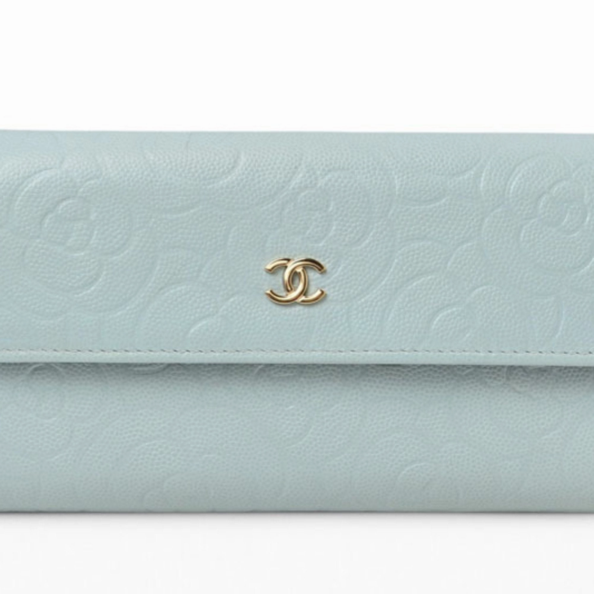 Chanel Leather Long Wallet (Bi-Fold) (Pre-Owned)