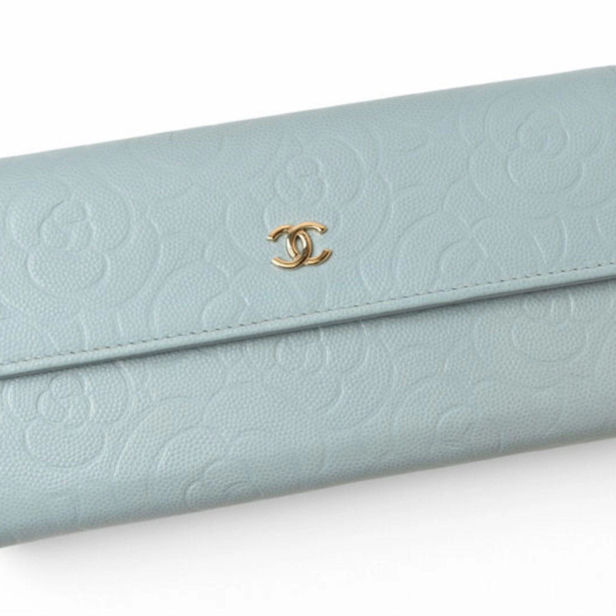 Chanel Leather Long Wallet (Bi-Fold) (Pre-Owned)