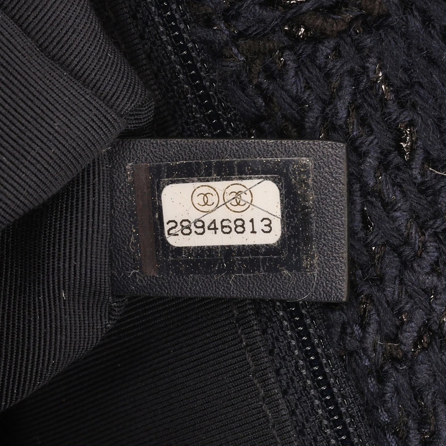 Chanel Maxi 19 Flap Bag Navy Tweed MHW