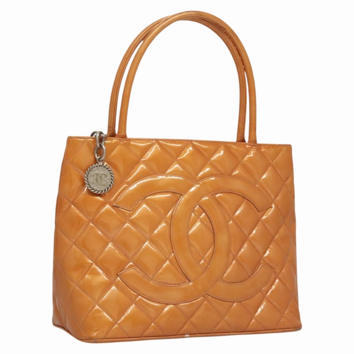 Chanel Medaillon Patent Leather Tote Bag (Pre-Owned)