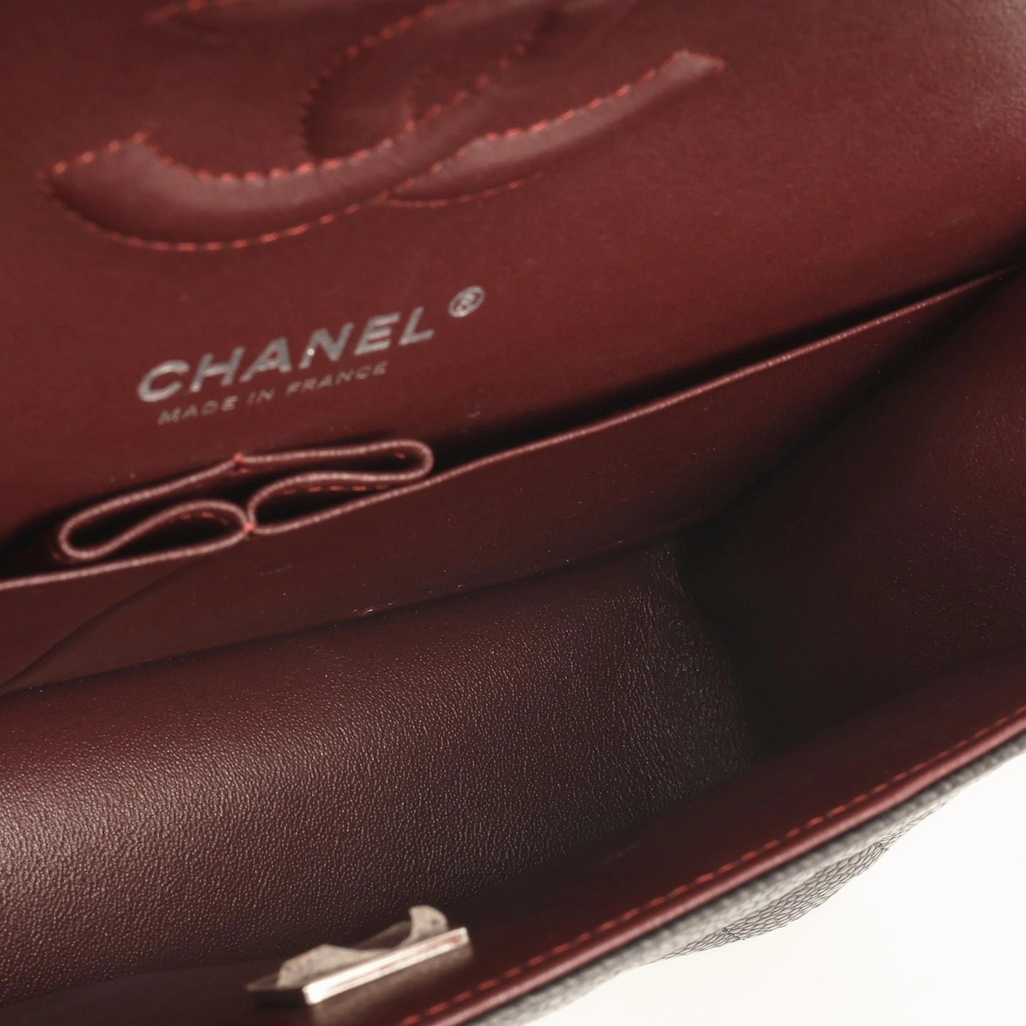 Chanel Medium Classic Flap Black Caviar SHW Plaque Series