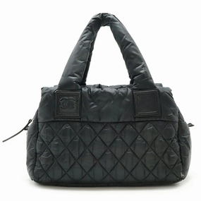 Chanel  Nylon Leather Handbag Tote Bag (Pre-Owned)