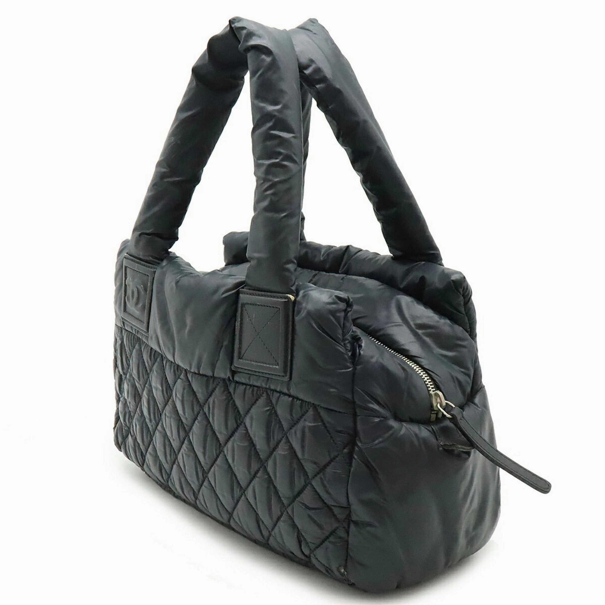 Chanel  Nylon Leather Handbag Tote Bag (Pre-Owned)