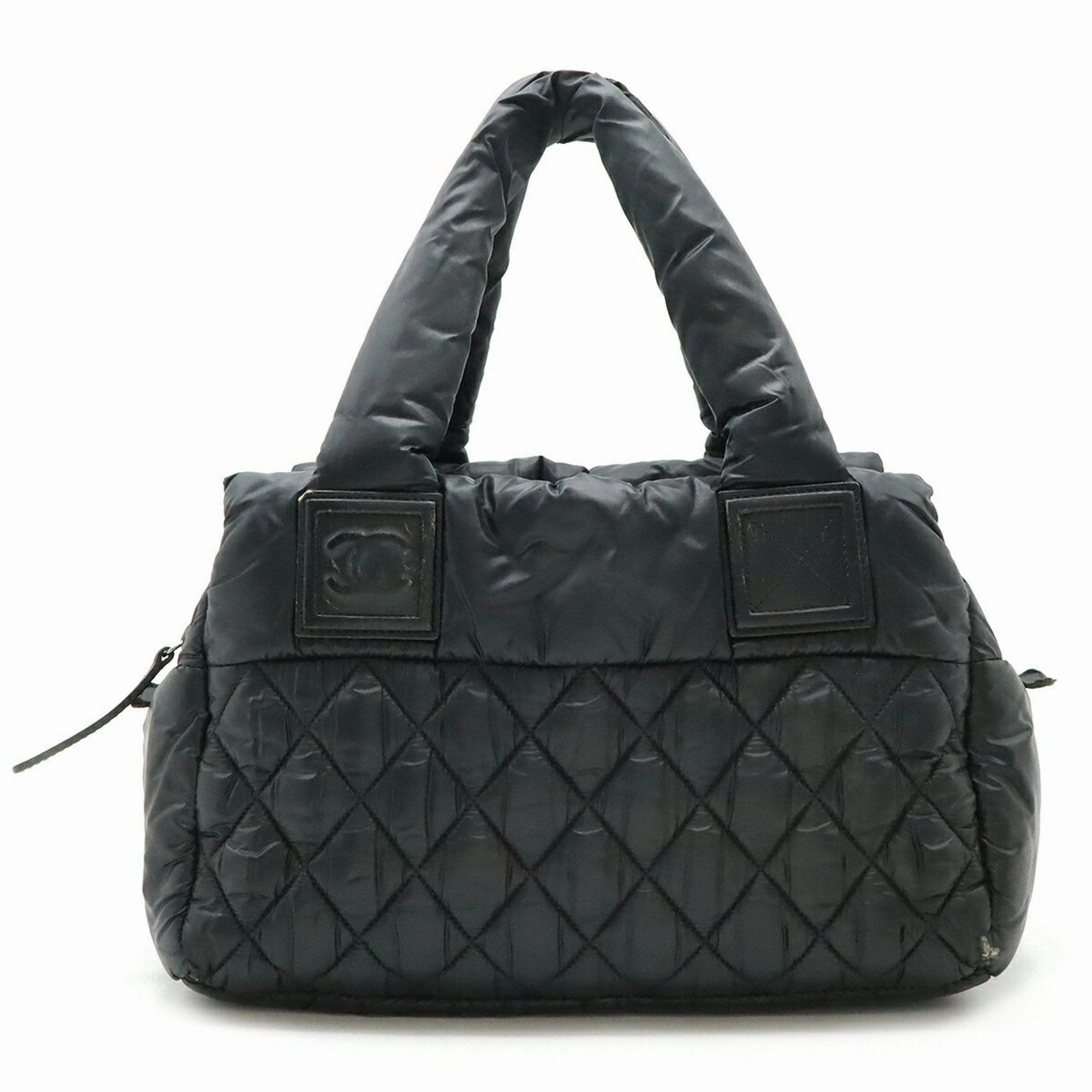Chanel  Nylon Leather Handbag Tote Bag (Pre-Owned)