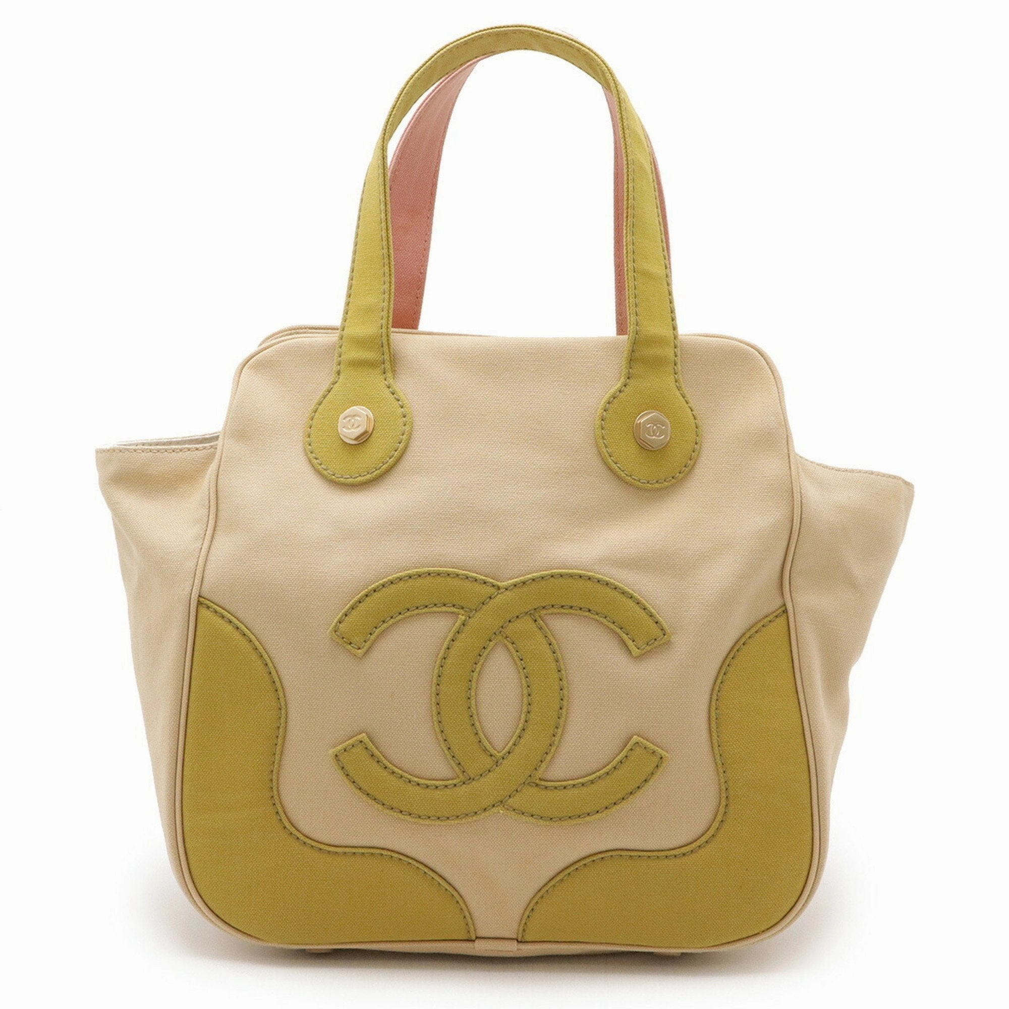 Chanel  pink Canvas Handbag Tote Bag (Pre-Owned)