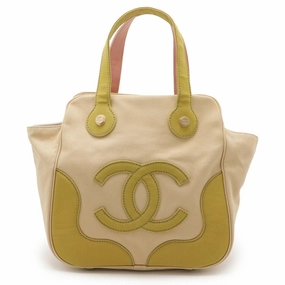Chanel  pink Canvas Handbag Tote Bag (Pre-Owned)
