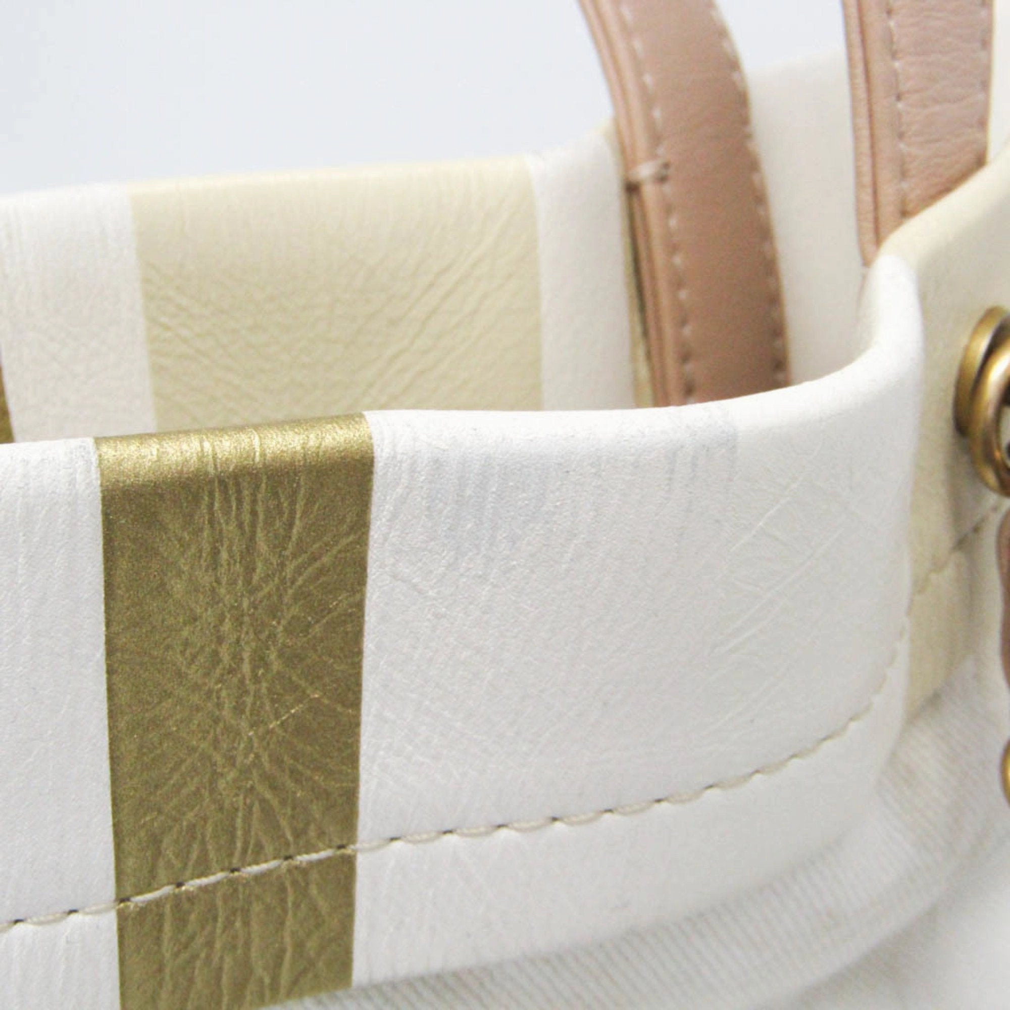 Chanel pink Canvas Leather Handbag Tote Bag (Pre-Owned)