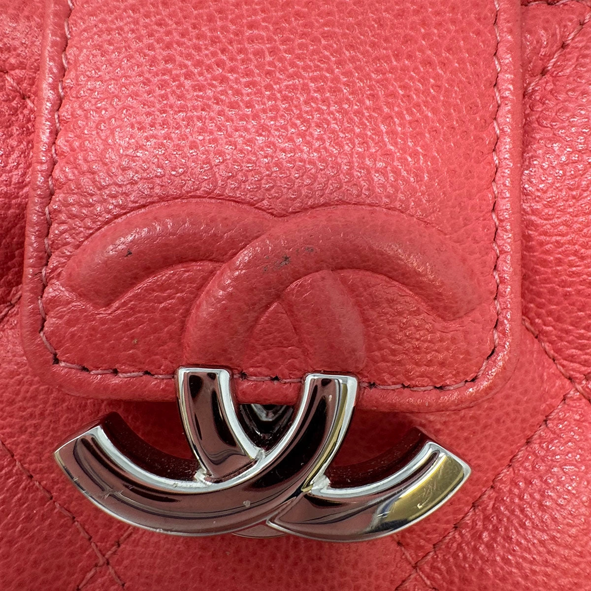 Chanel Quilted Double Zip Clutch on Chain