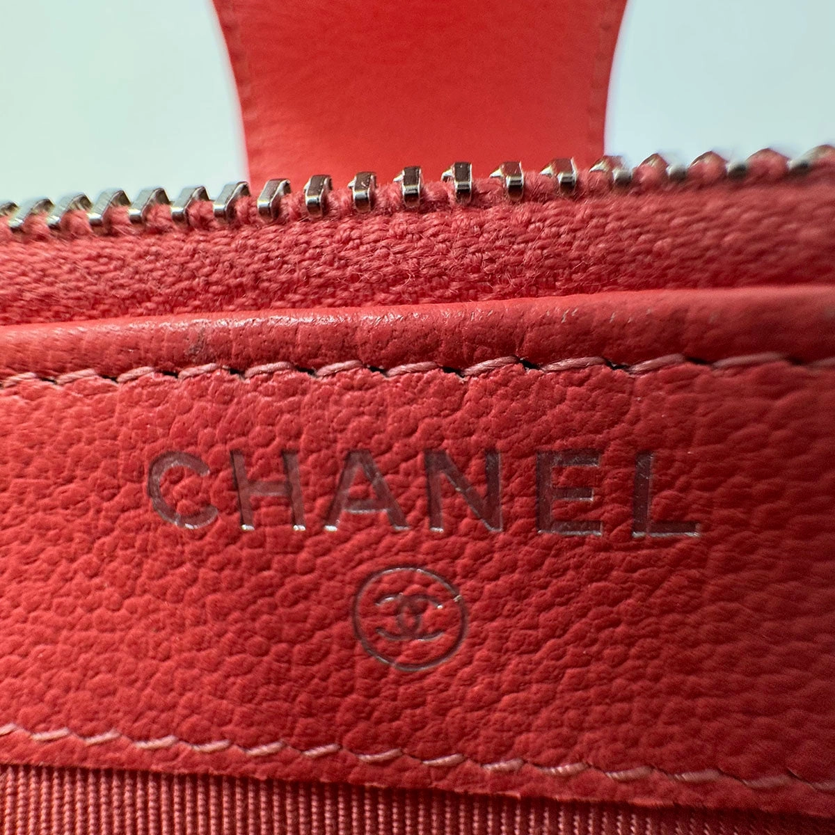 Chanel Quilted Double Zip Clutch on Chain