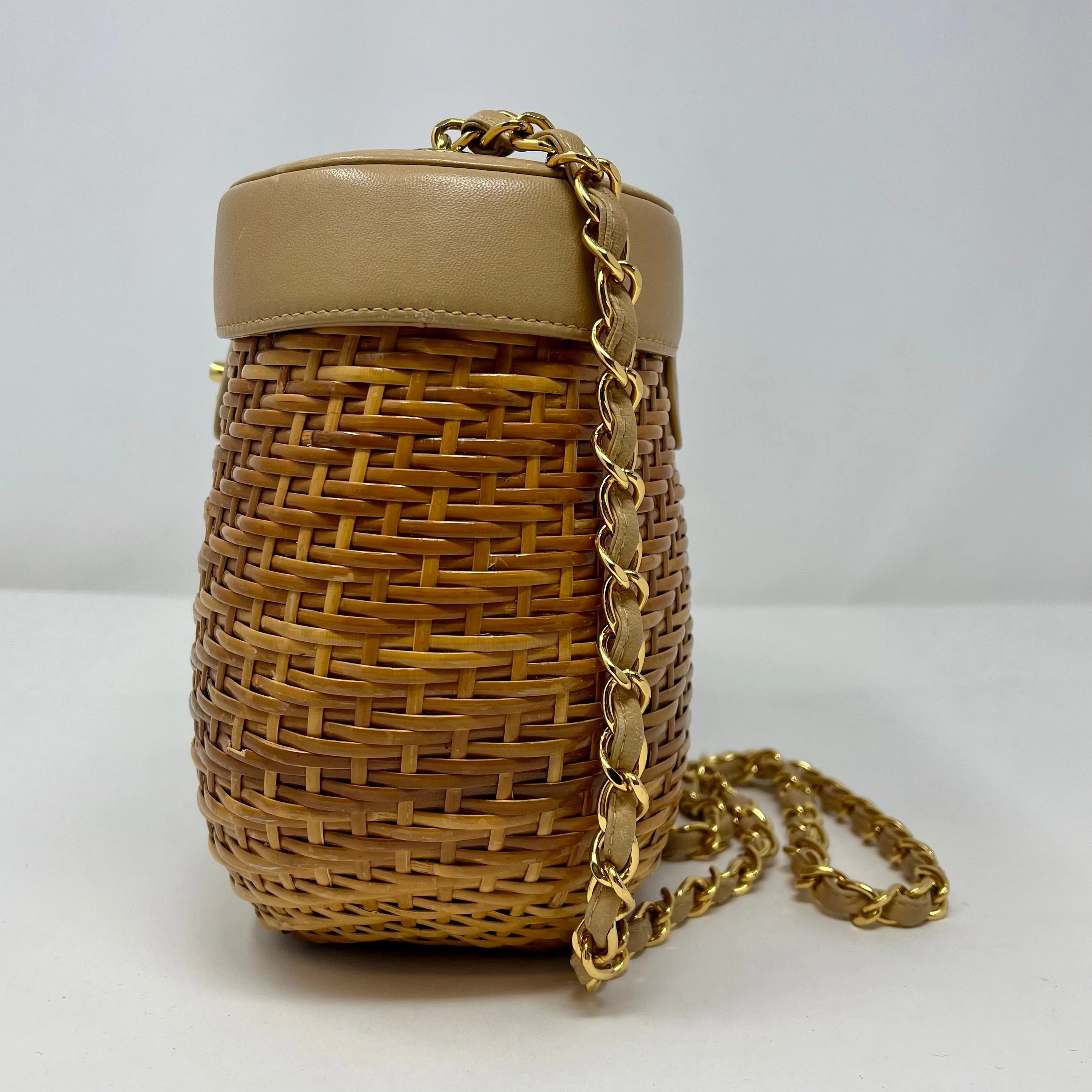 Chanel Rattan Wicker Shoulder Bag