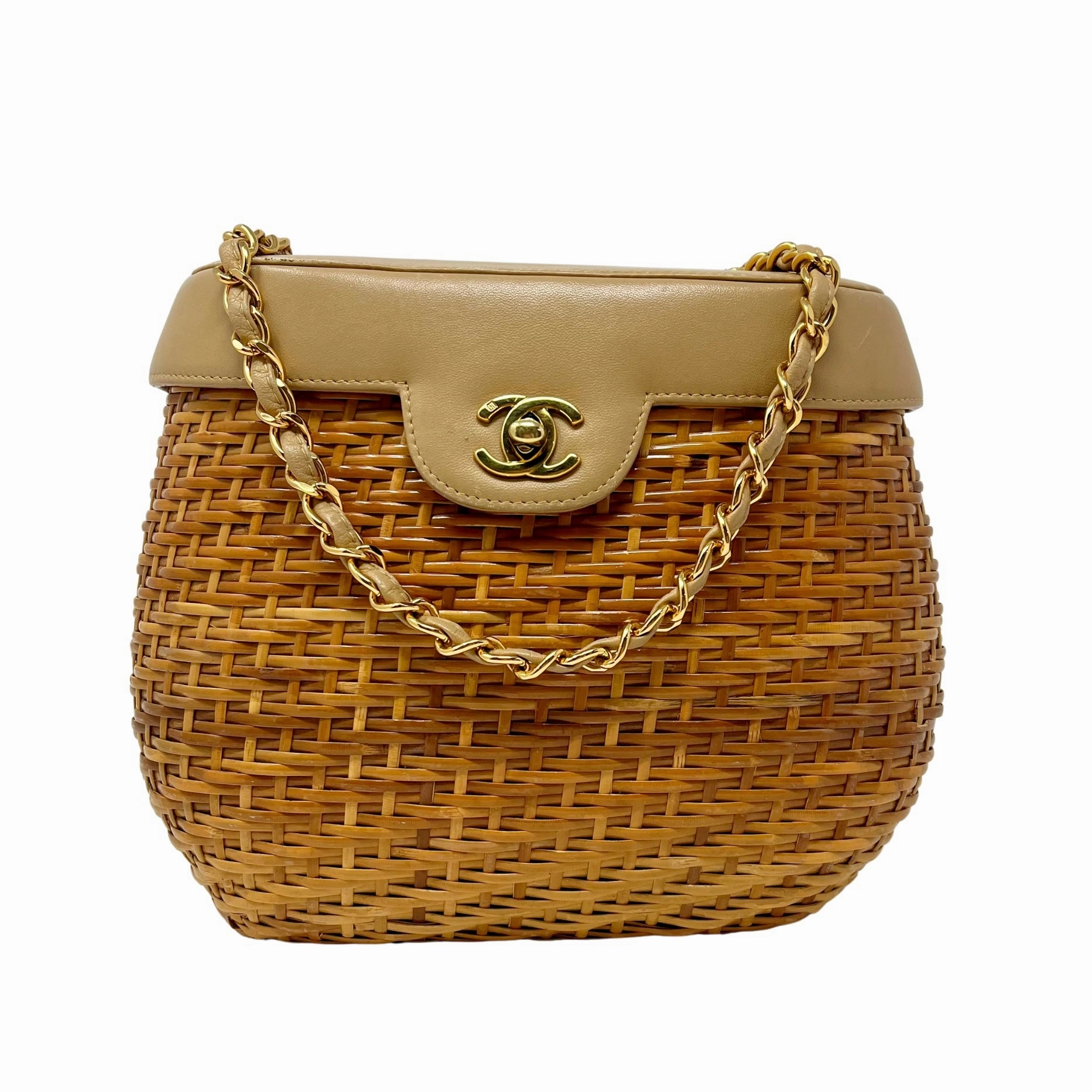 Chanel Rattan Wicker Shoulder Bag