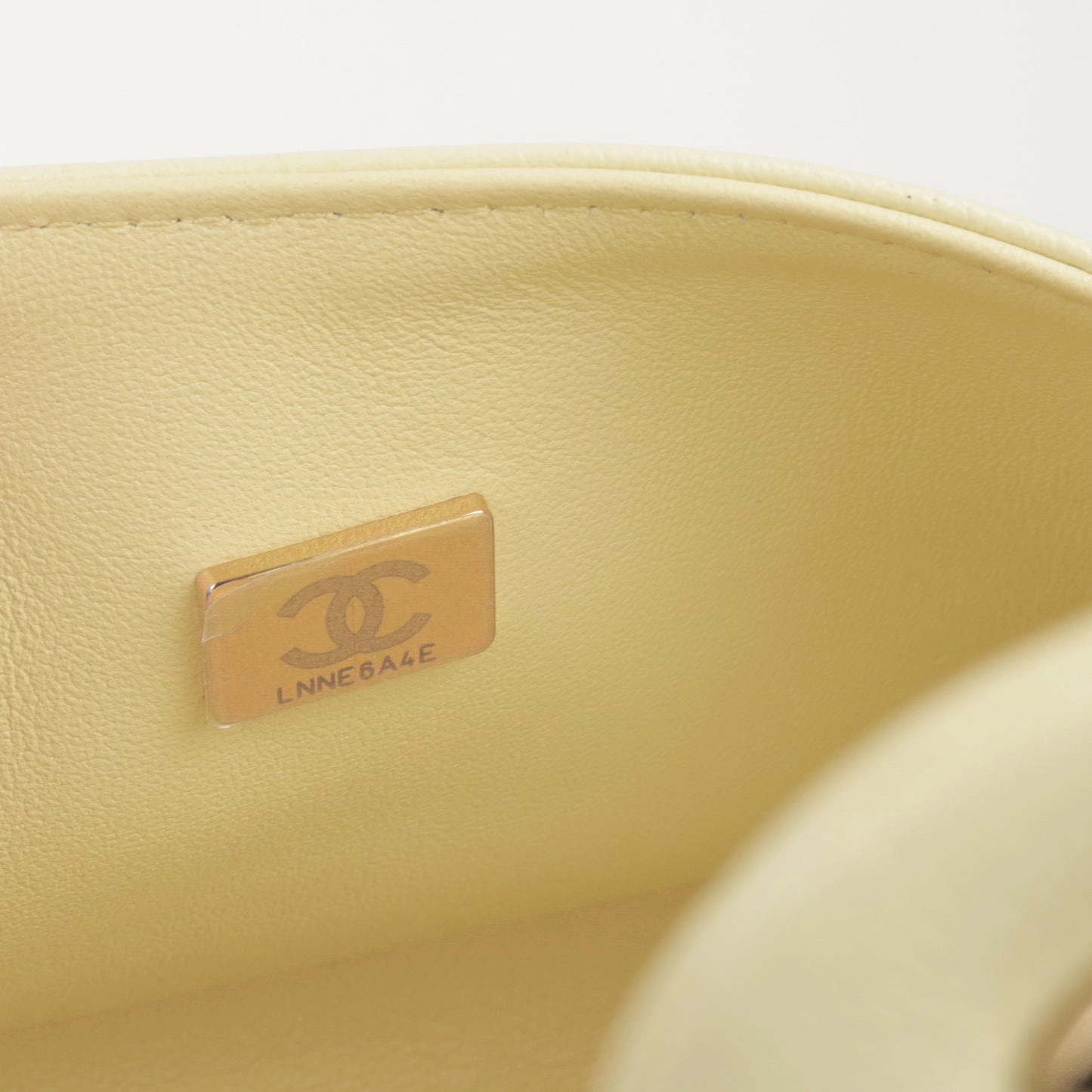 Chanel Small Classic Flap Bag Baby Yellow Caviar CGHW