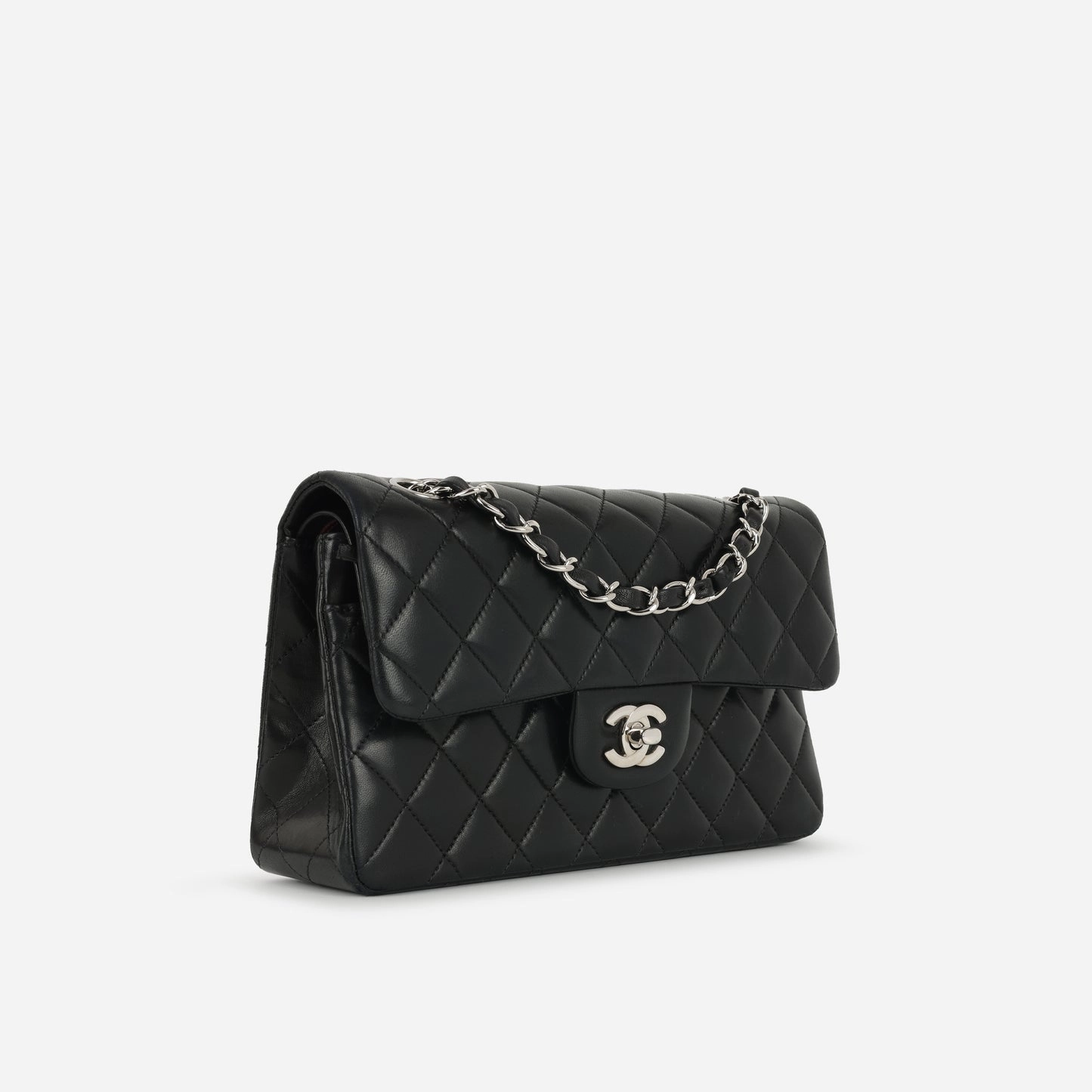 Chanel Small Classic Flap Bag Black Lambskin SHW 2012
