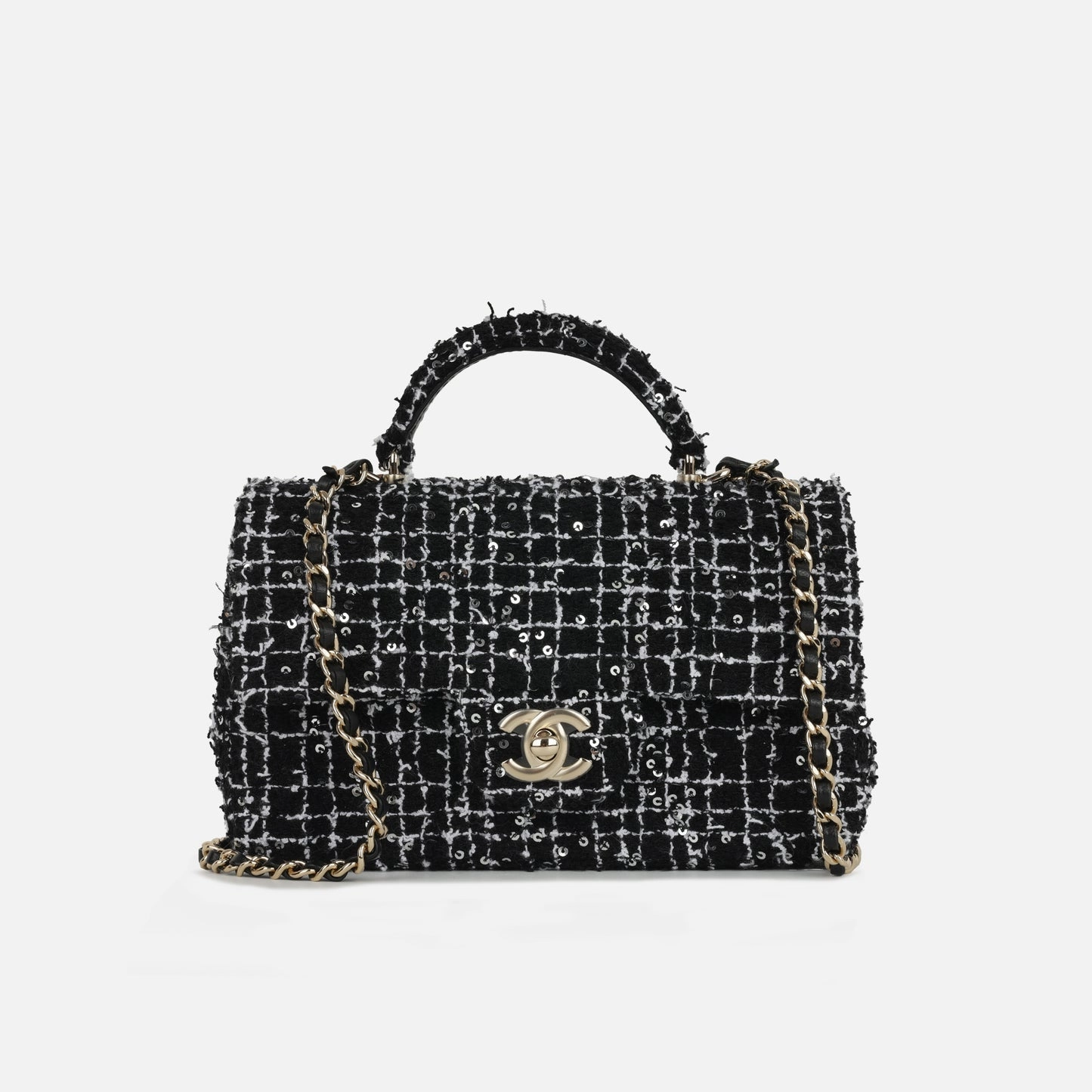Chanel Top Handle Mini Flap - Mixed Tweed