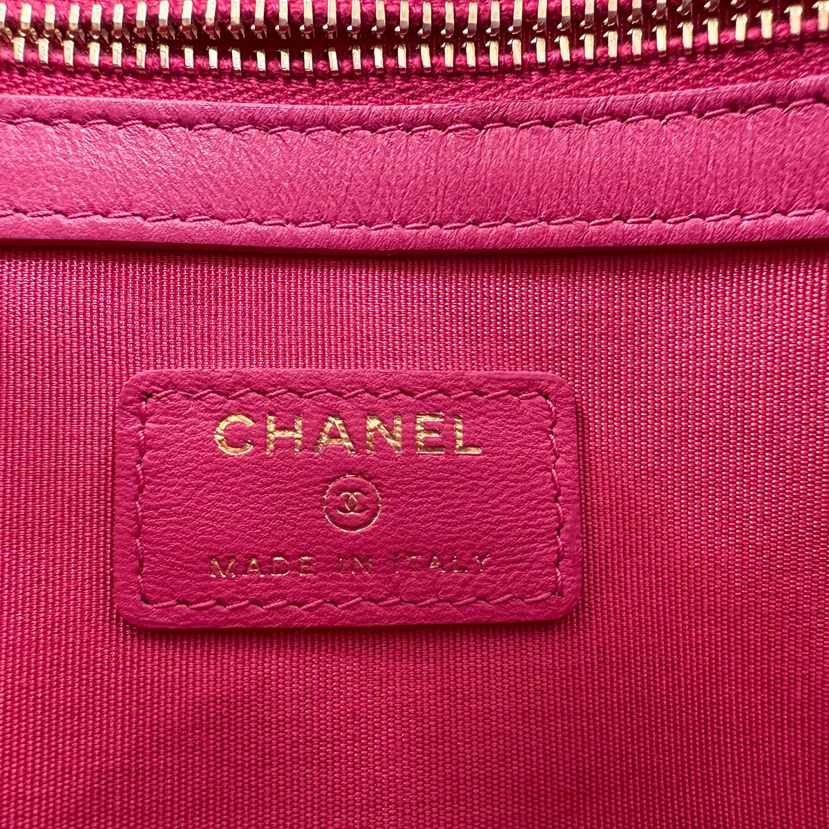 Chanel Tweed PVC Wristlet Pouch Clutch