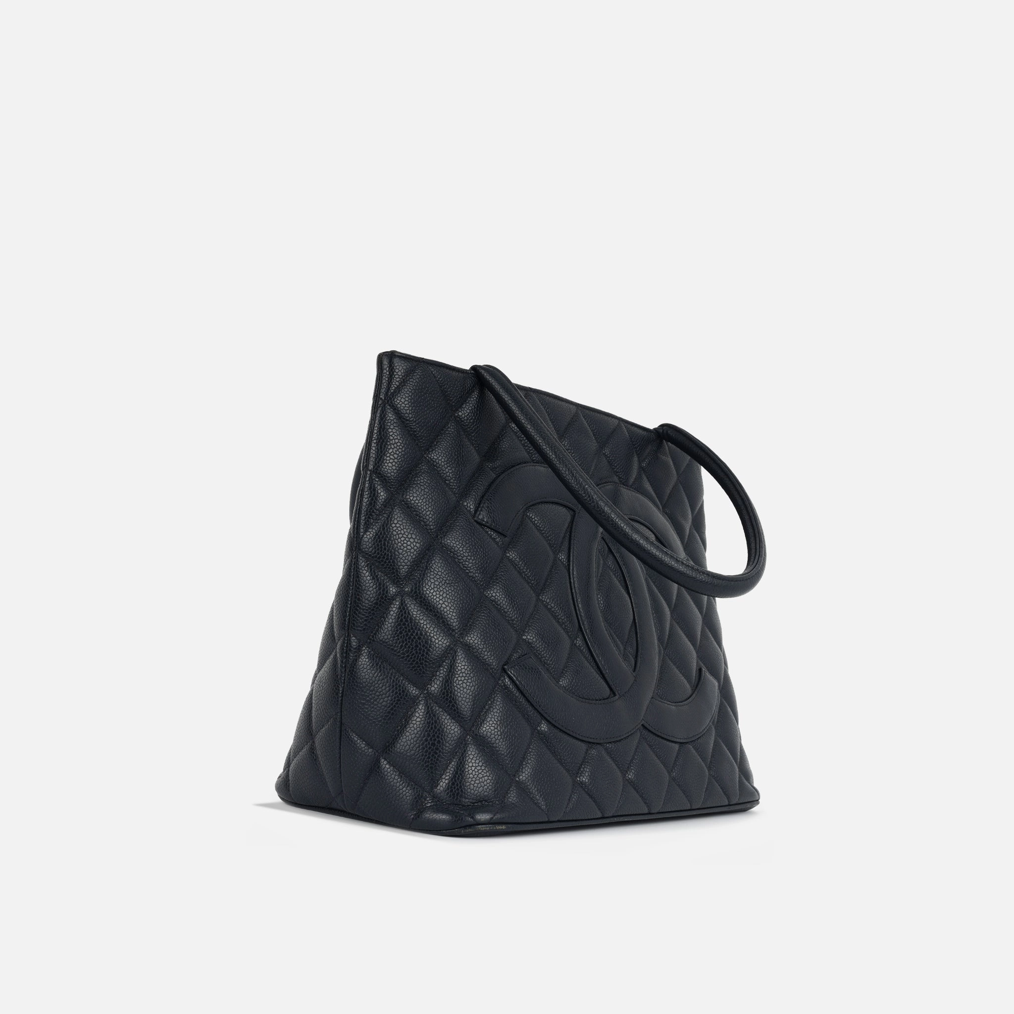 Chanel Vintage Medallion Tote - Navy