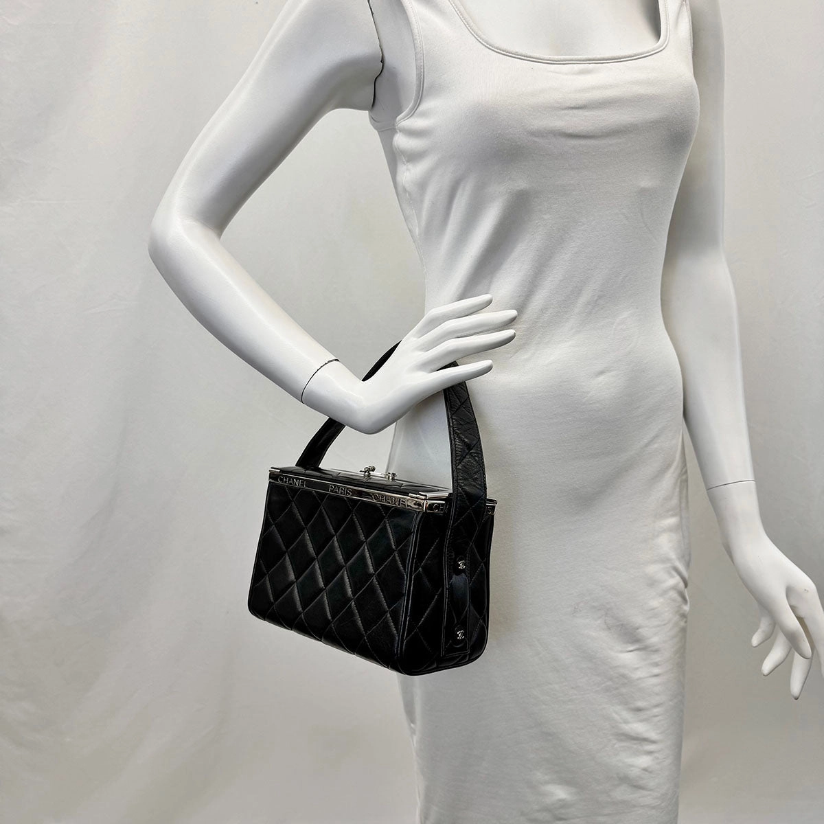 Chanel Vintage Quilted Box Vanity Bag