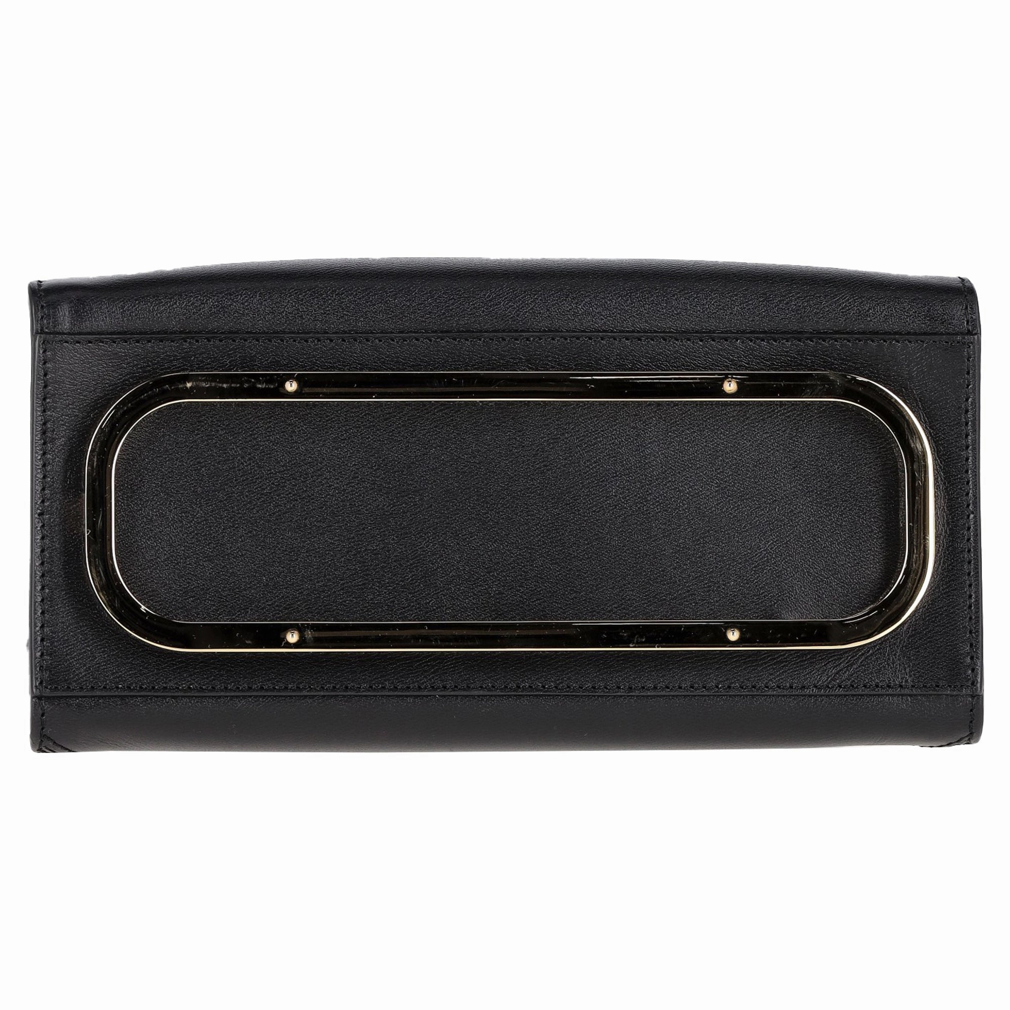 Charlotte Olympia Bogart Top Handle Bag with Gloves in Black Leather