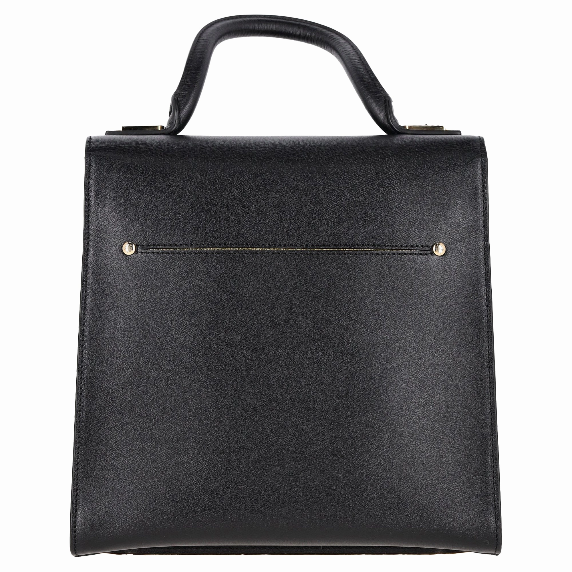 Charlotte Olympia Bogart Top Handle Bag with Gloves in Black Leather