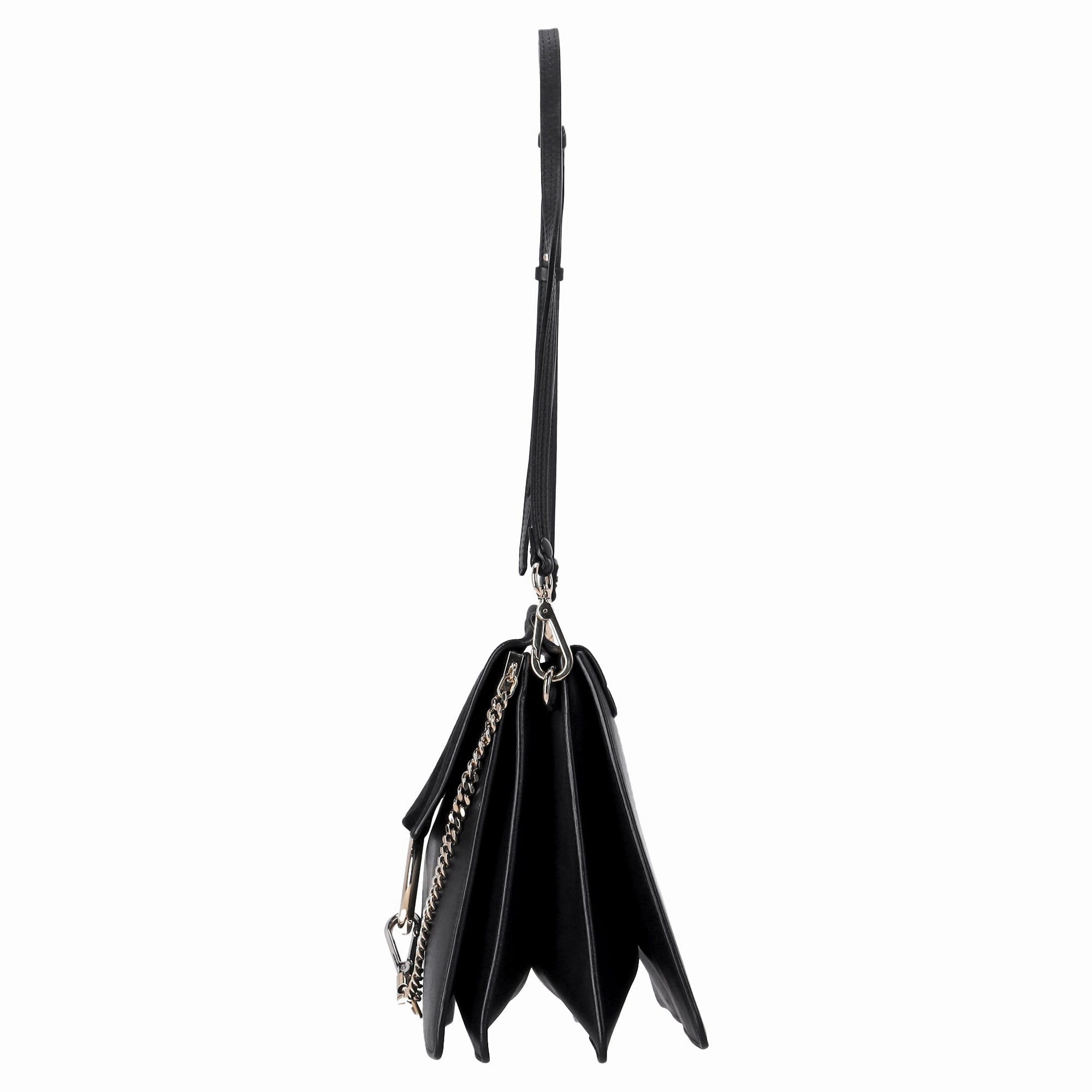 Chlo Medium Faye Shoulder Bag in Black Leather and Suede
