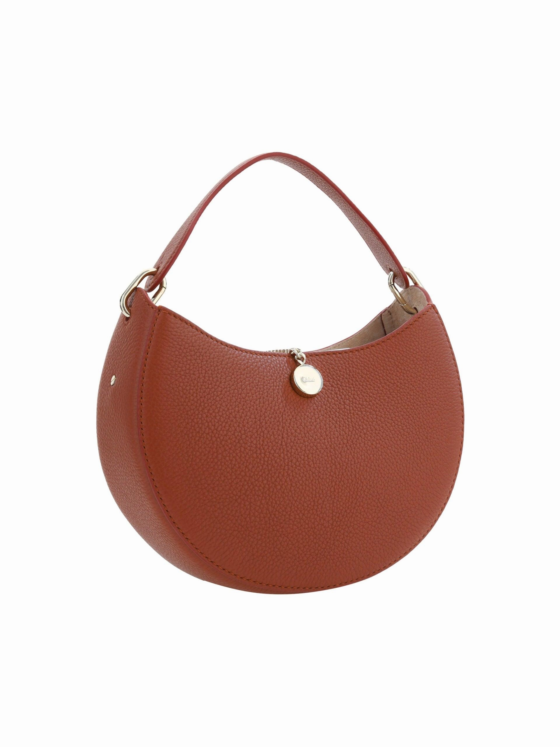 Chlo Sepia Brown Small Arlne Leather Shoulder Bag