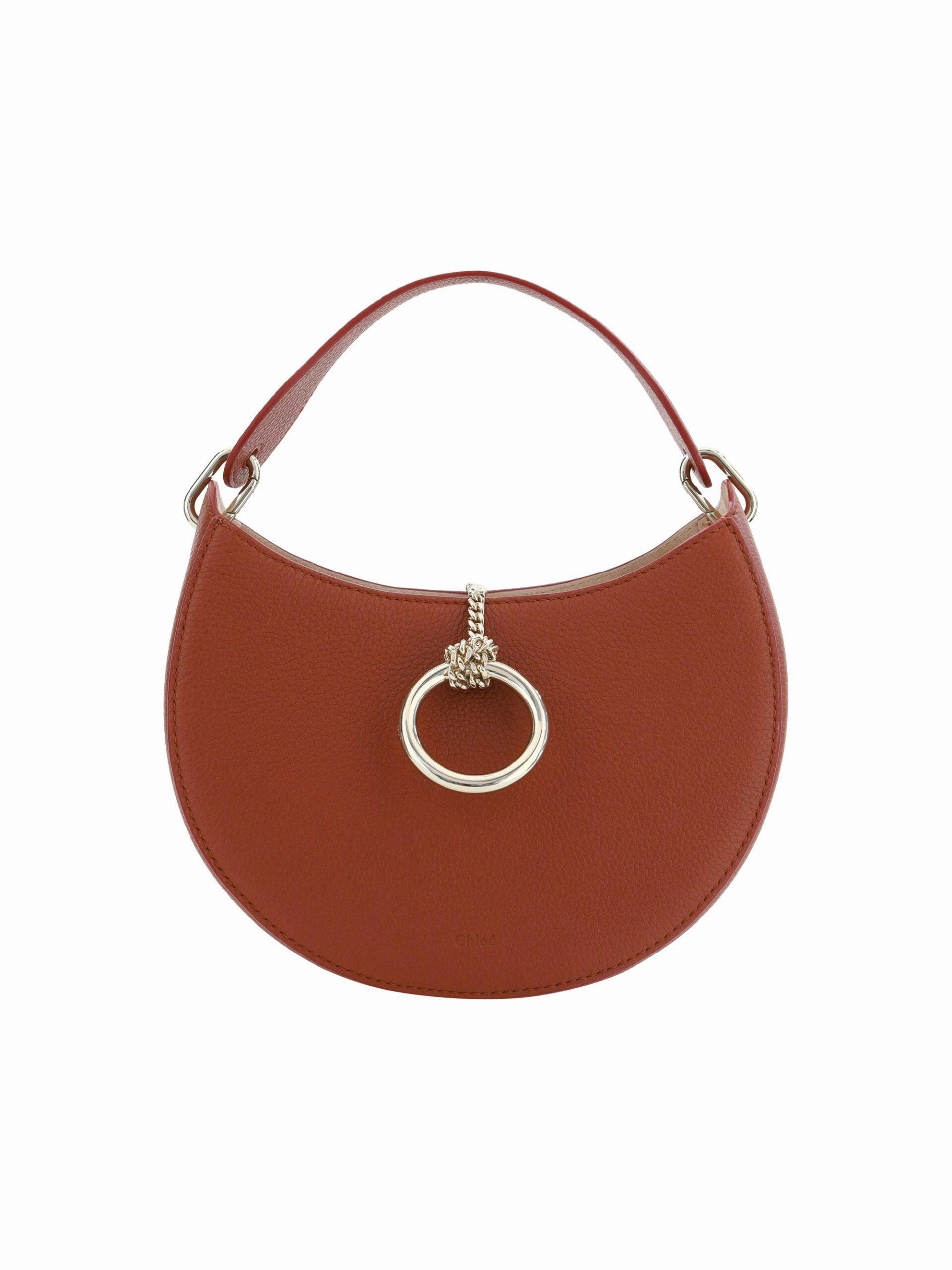 Chlo Sepia Brown Small Arlne Leather Shoulder Bag