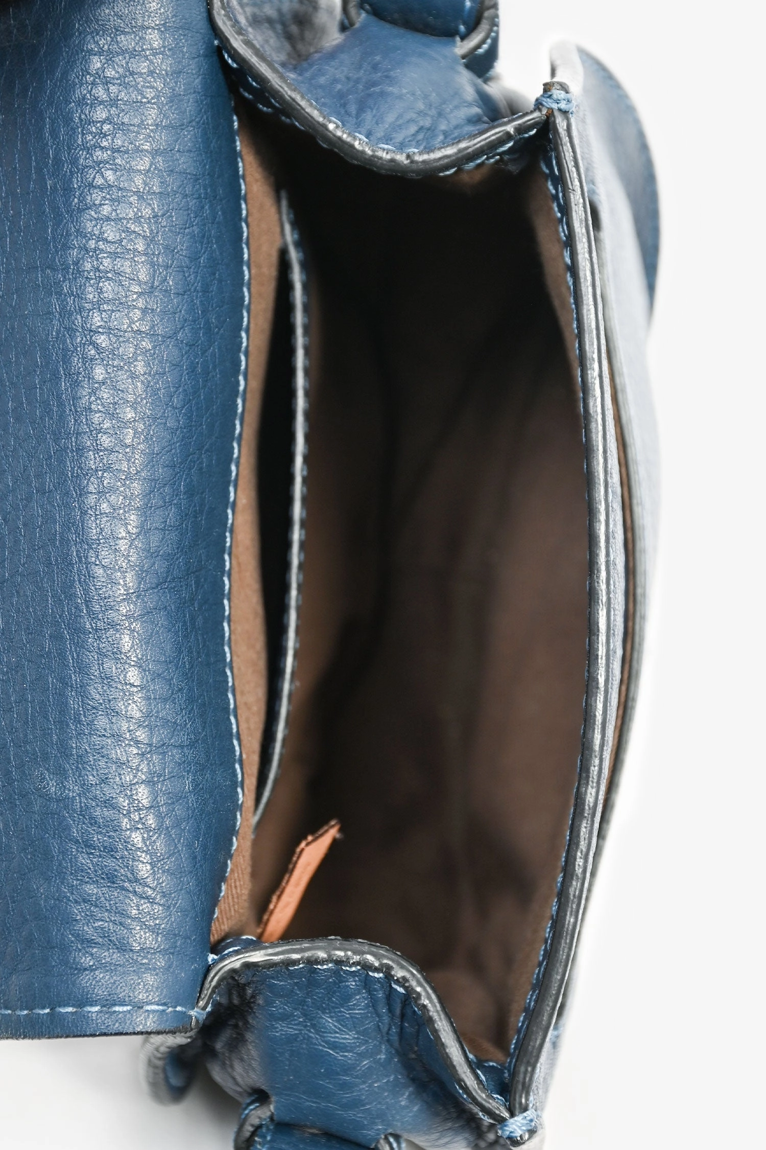 Chloe 2013 Navy Blue Leather Small 'Marcie' Saddle Crossbody Bag
