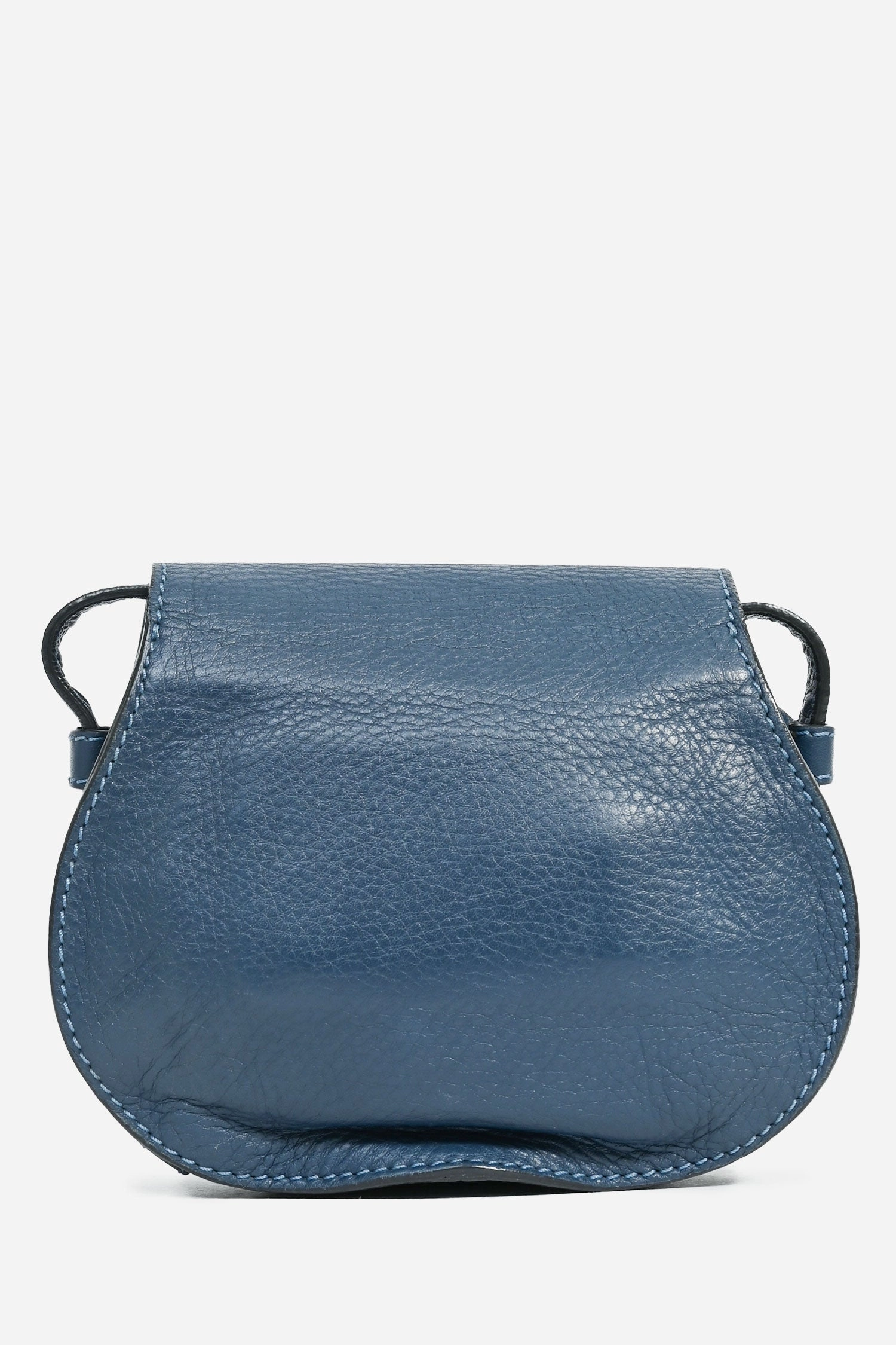 Chloe 2013 Navy Blue Leather Small 'Marcie' Saddle Crossbody Bag