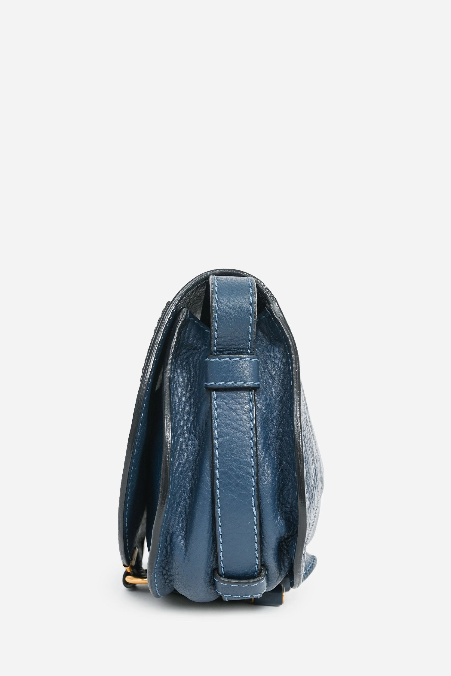 Chloe 2013 Navy Blue Leather Small 'Marcie' Saddle Crossbody Bag