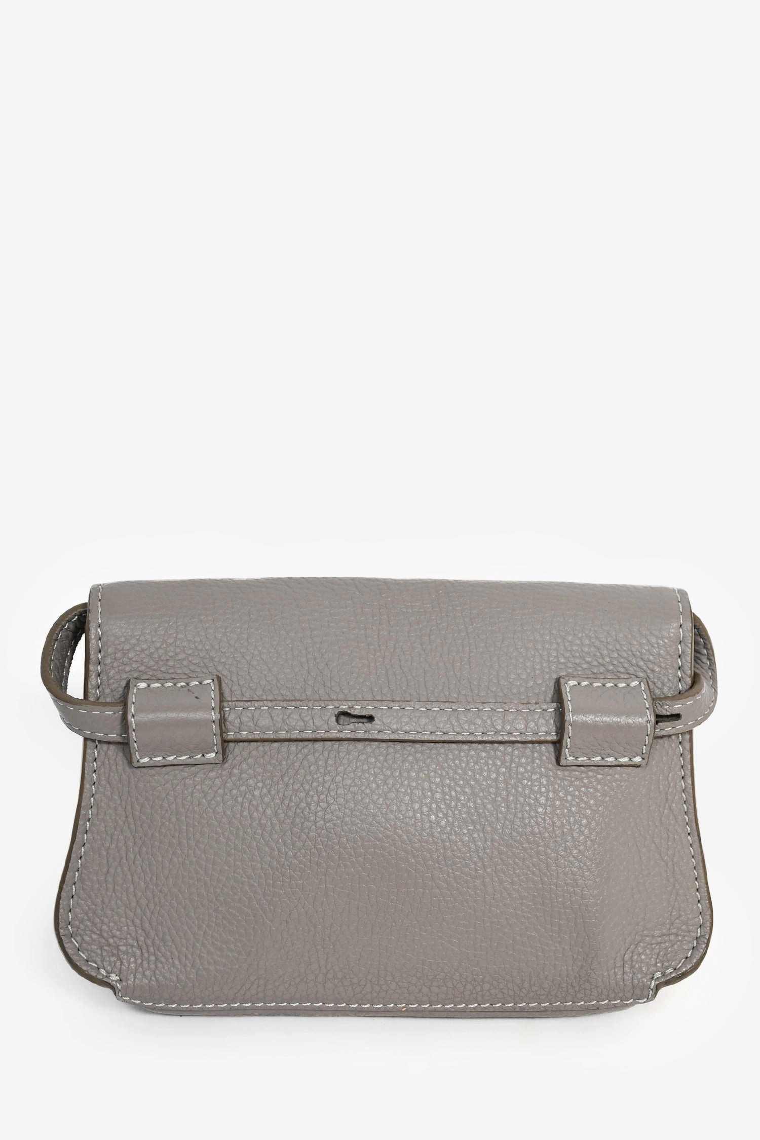 Chloe Grey Leather Mini Marcie Belt Bag